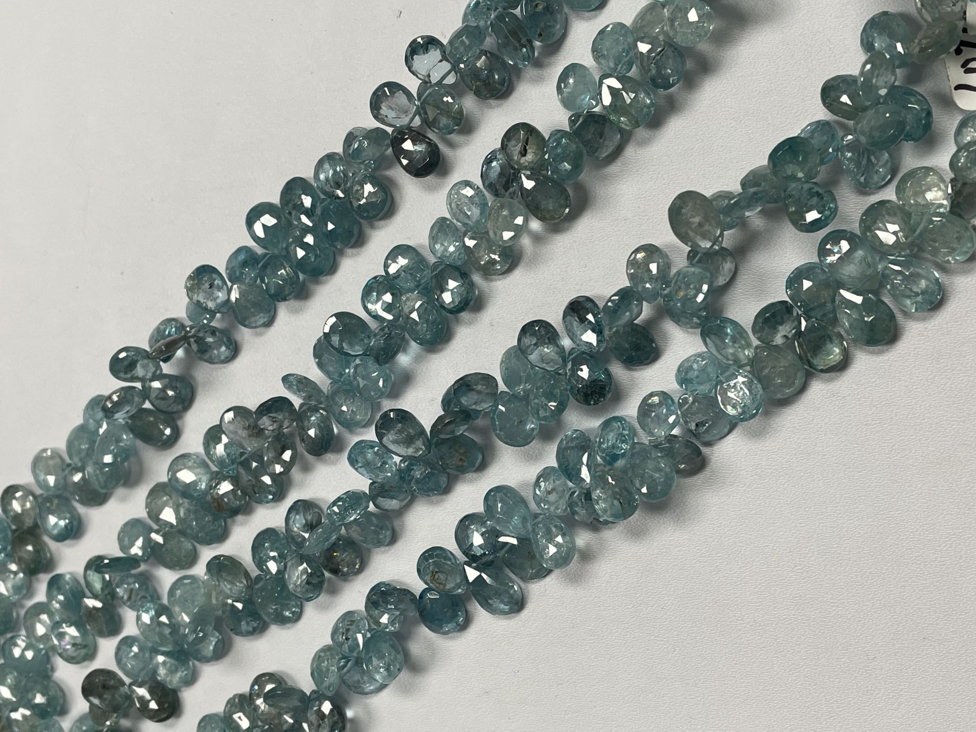 Blue Zircon Pear Faceted