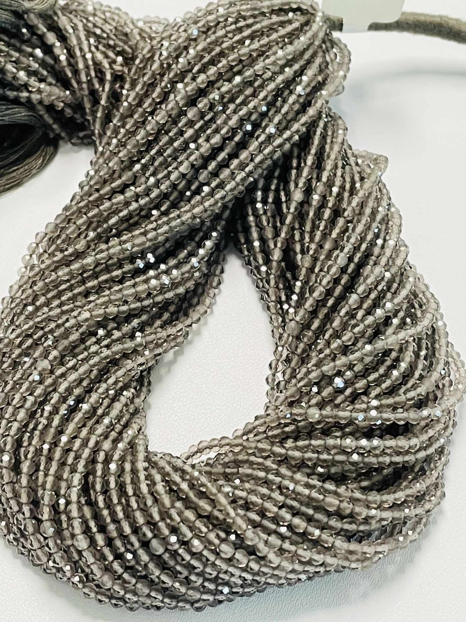 Smoky Quartz Rondelle Faceted