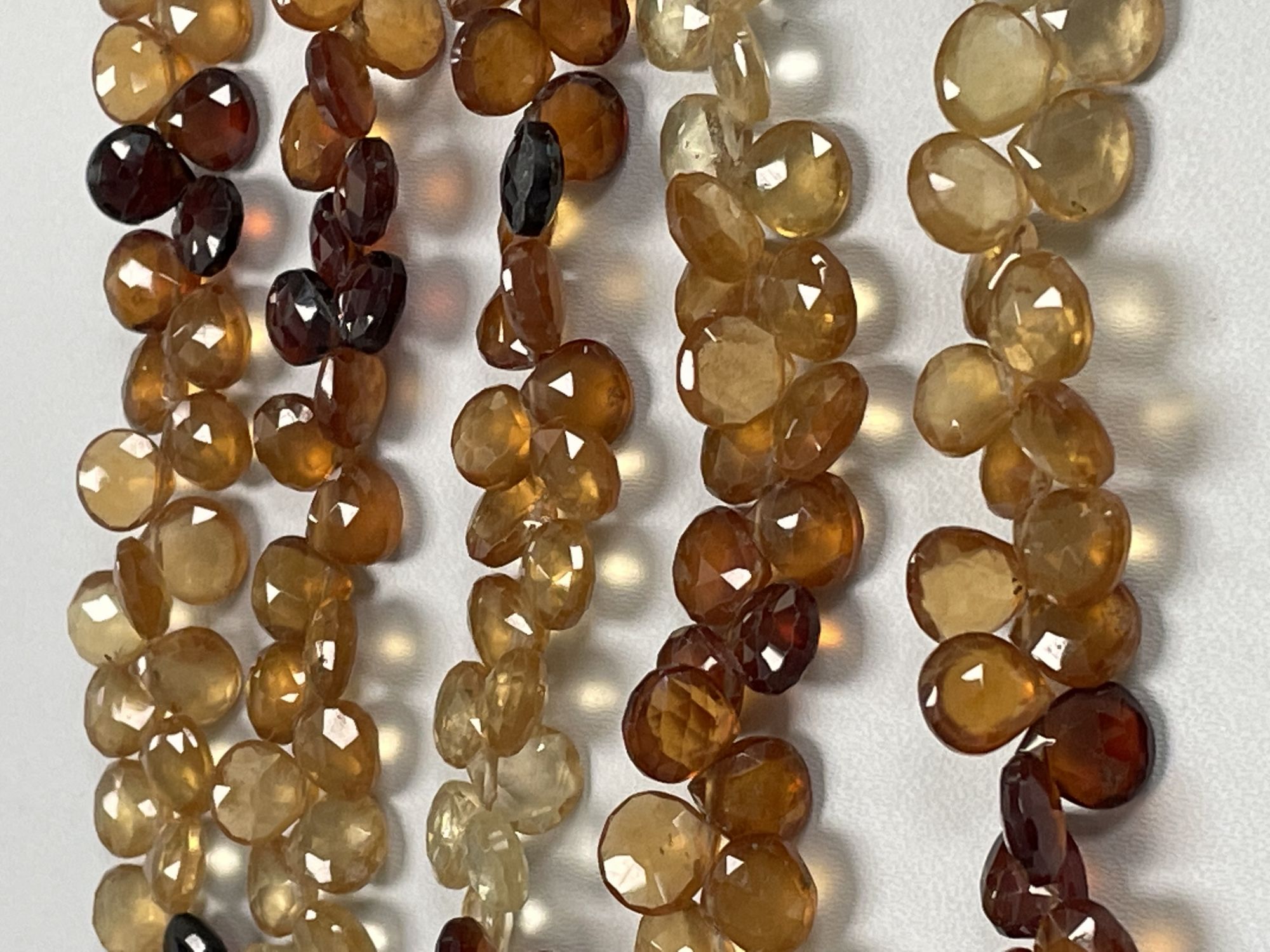 Shaded Hessonite Garnet Heart Faceted