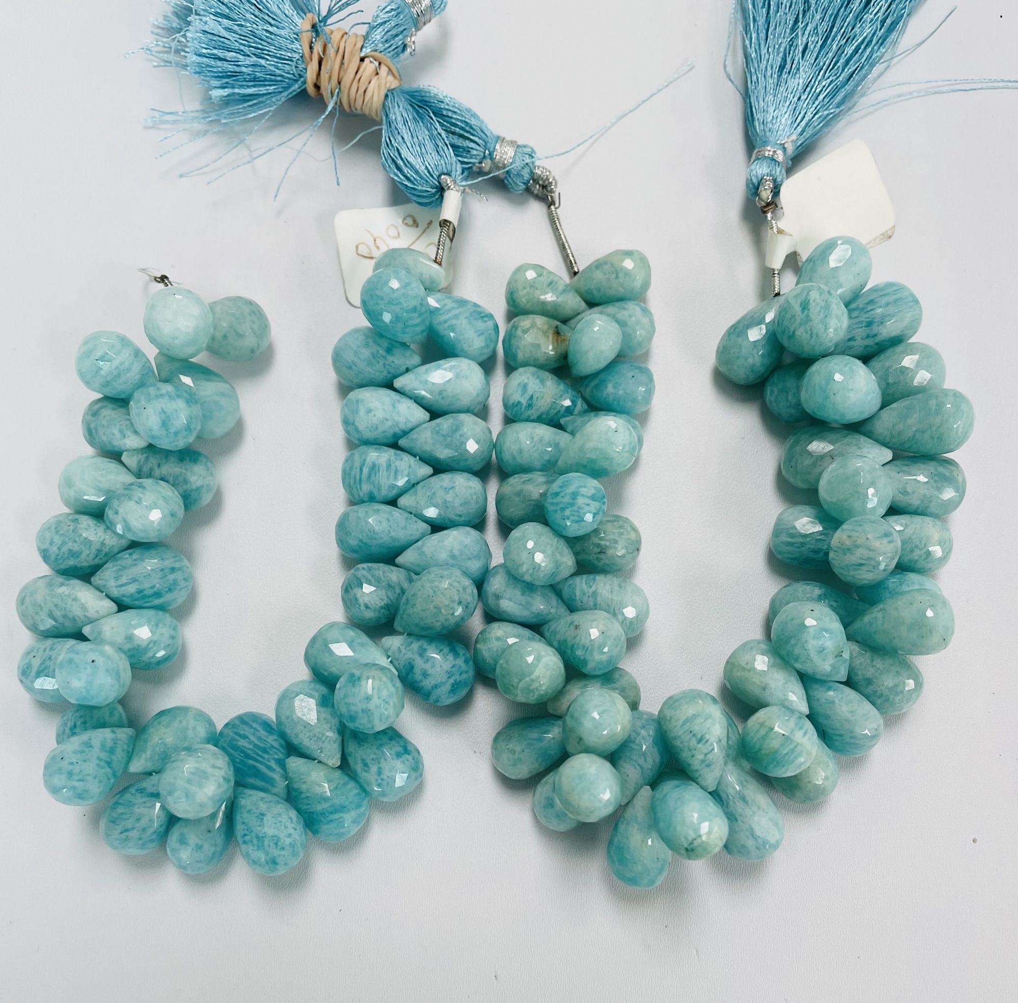 Amazonite Drops Faceted