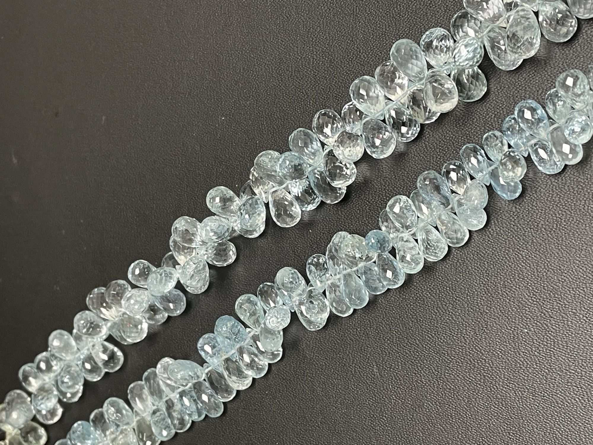 Aquamarine Drop Faceted