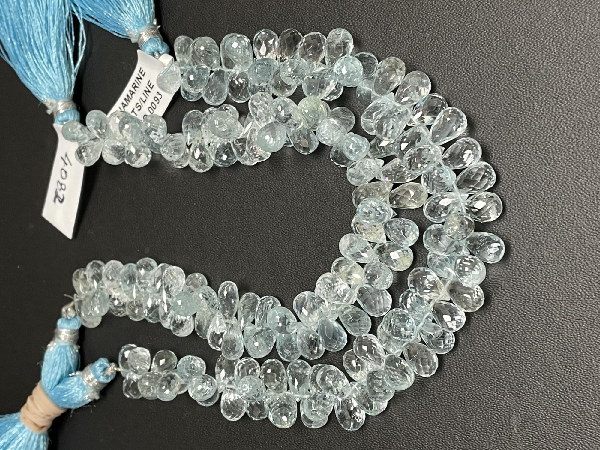 Aquamarine Drop Faceted