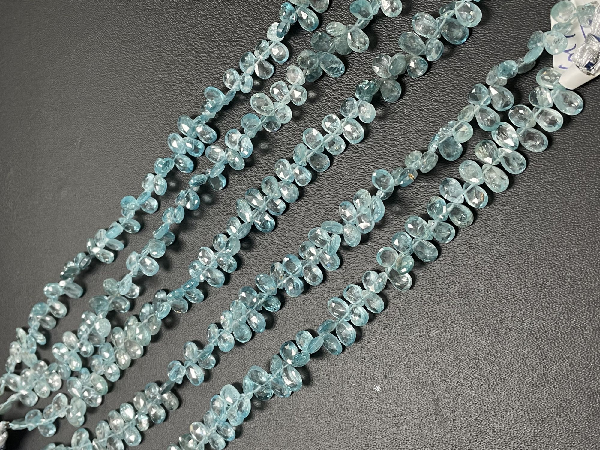 Blue Zircon Pear Faceted