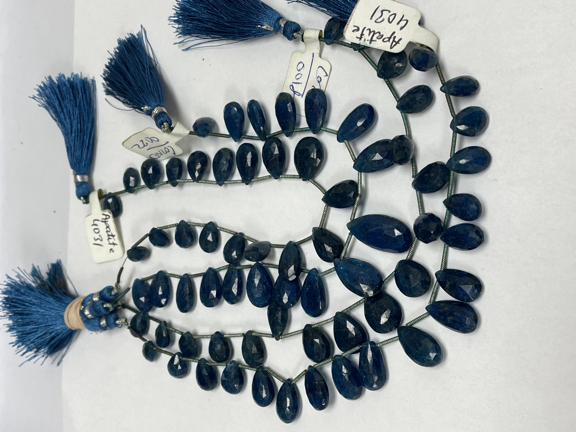 Blue Apatite Pear Faceted