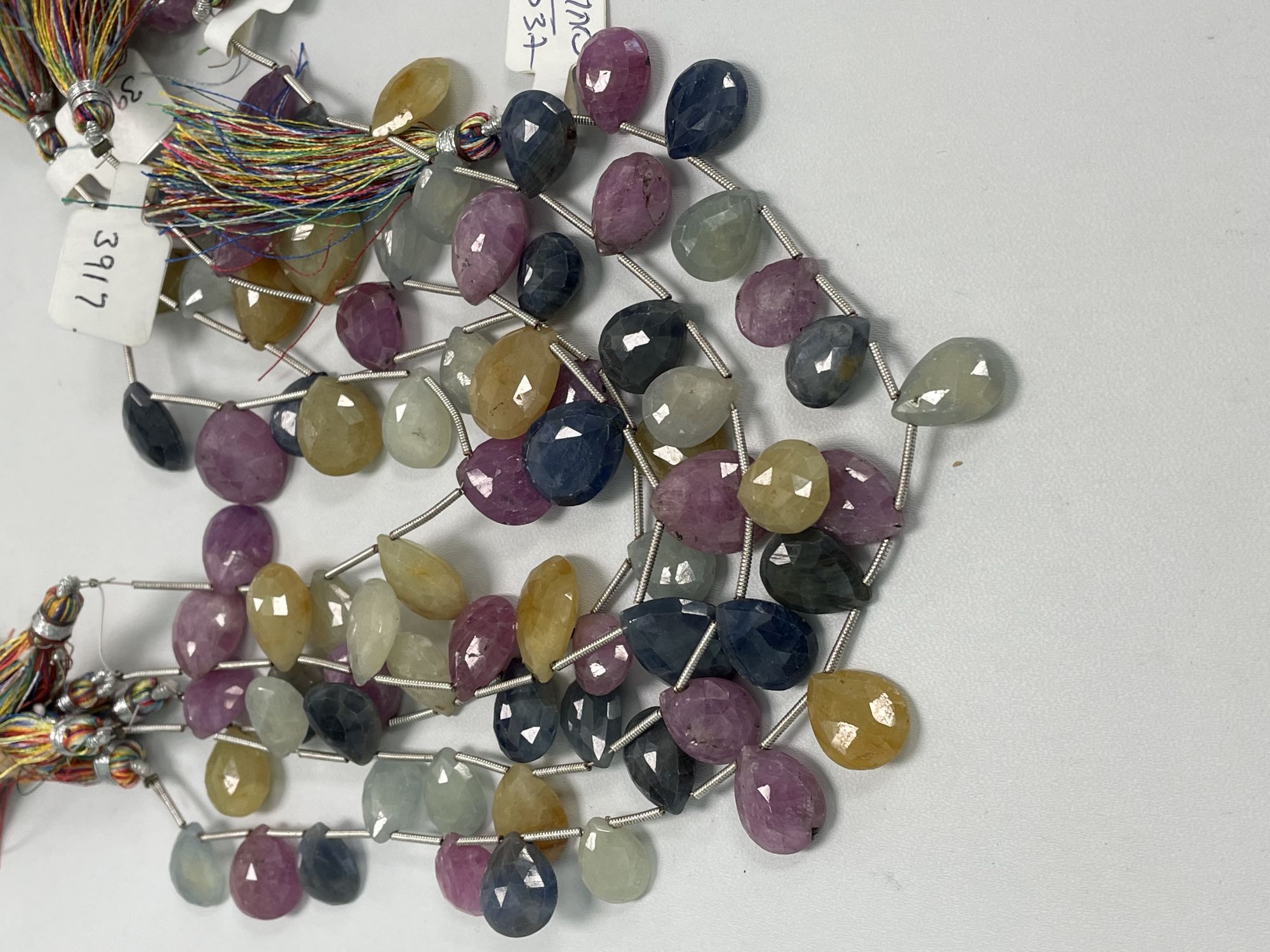 Multi Color Sapphire Pear Faceted