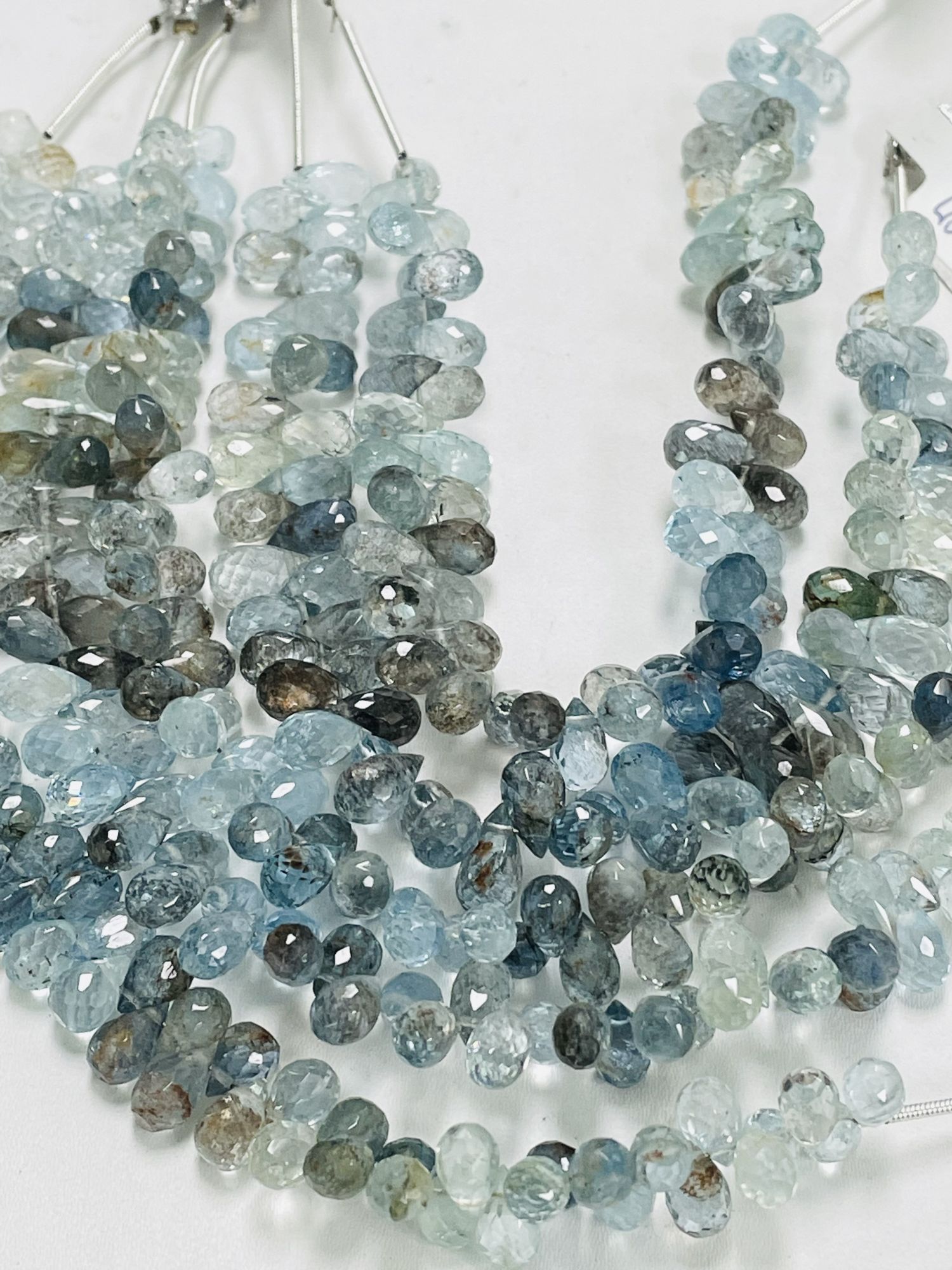 Copper Aquamarine Drops Faceted