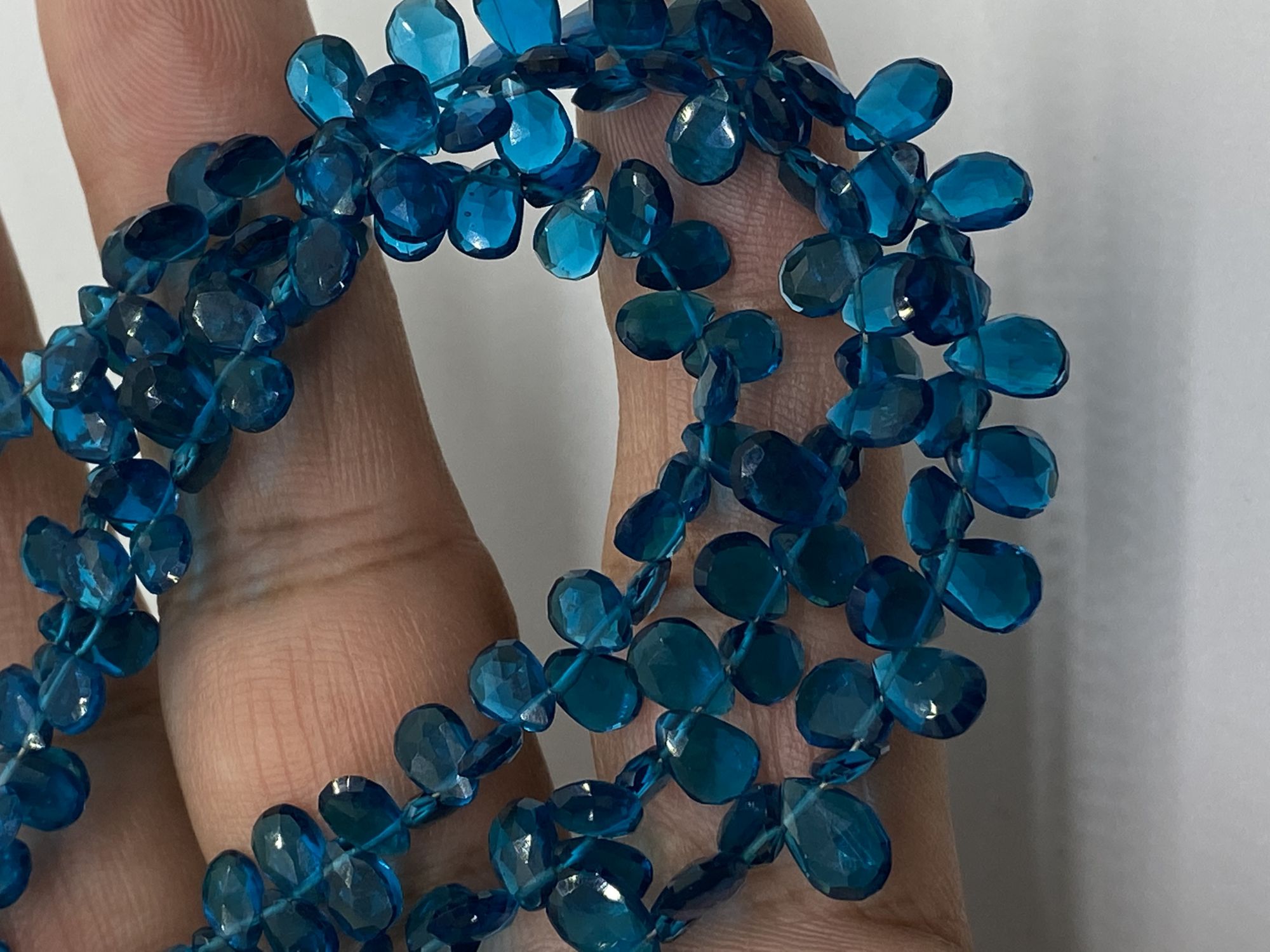 Hydro Quartz Pears Faceted