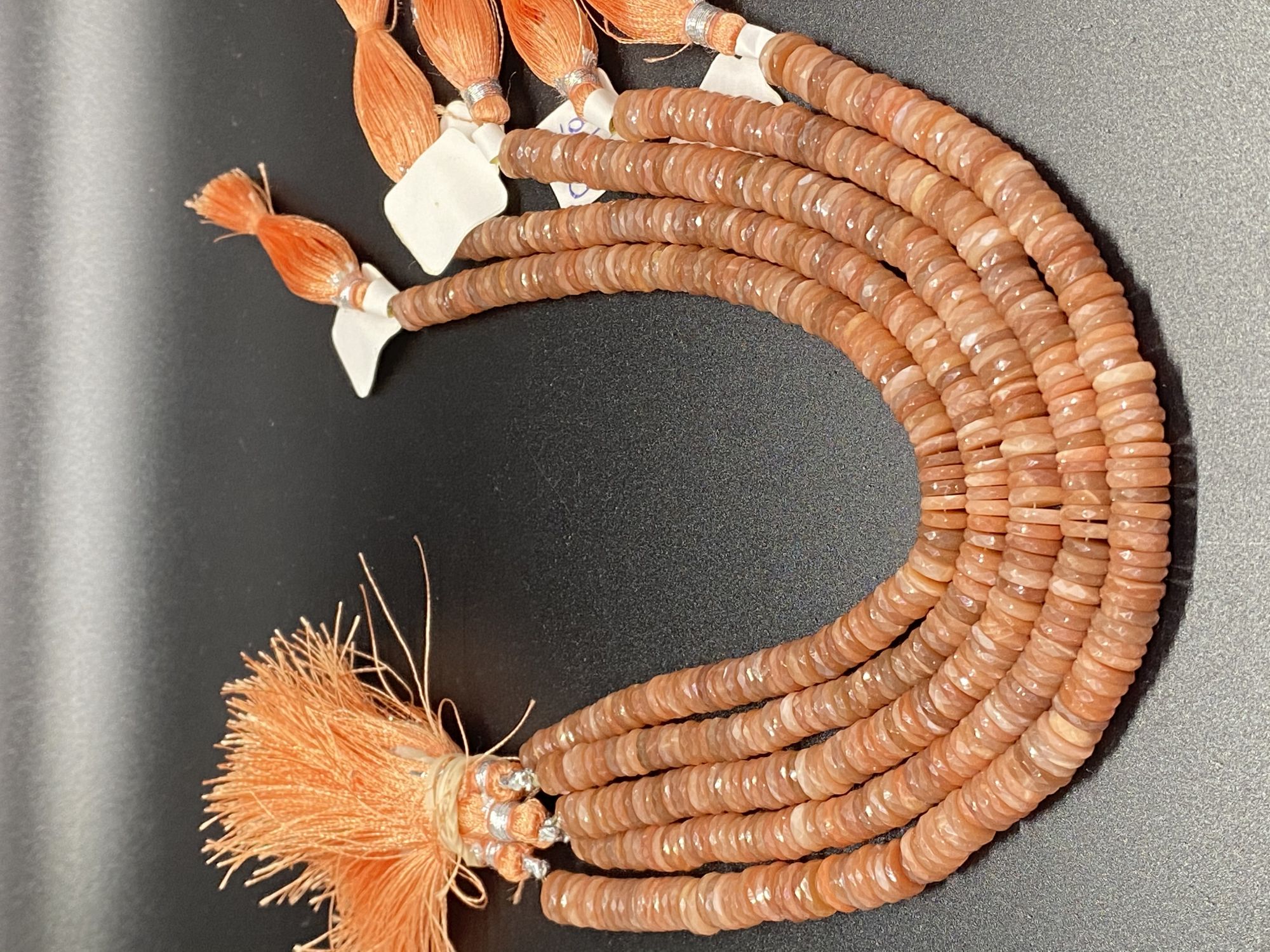 Peach MoonstoneTires Faceted