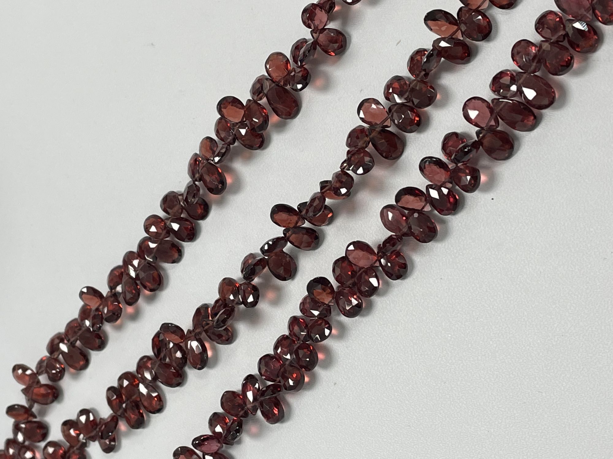 Red Garnet Pear Faceted