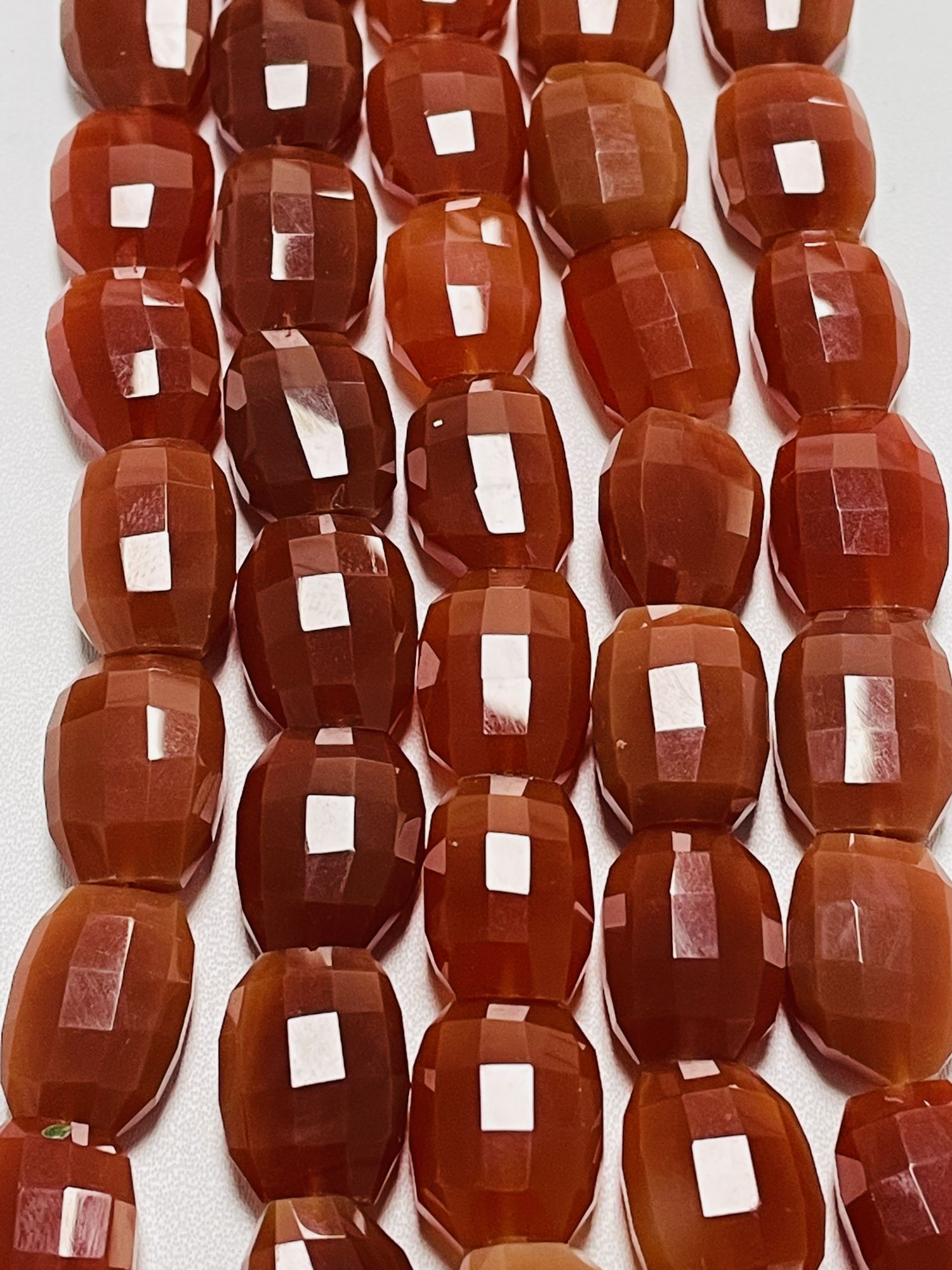 Carnelian Step Cut Oval Faceted