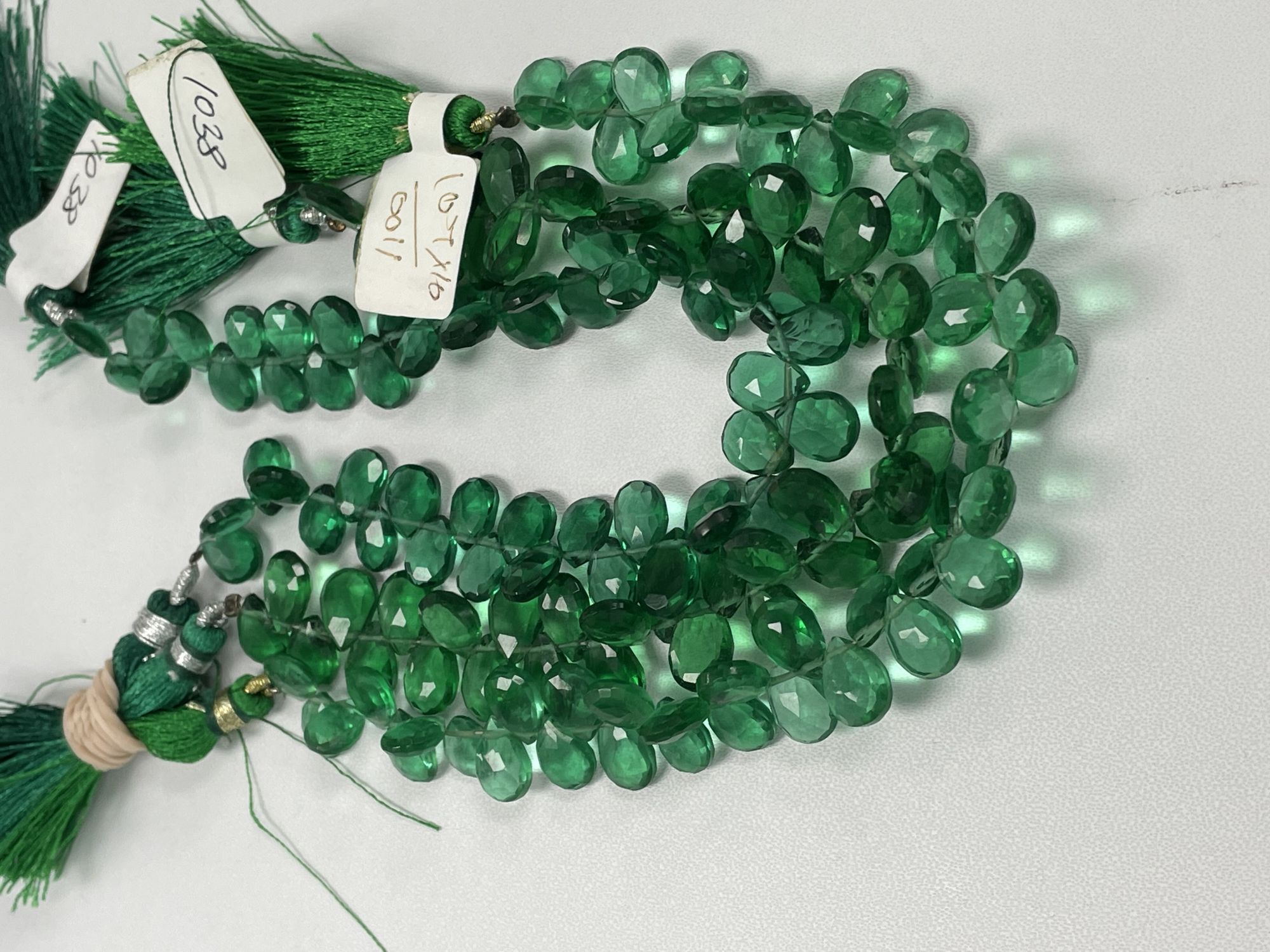 Green Hydro Quartz Pear Faceted