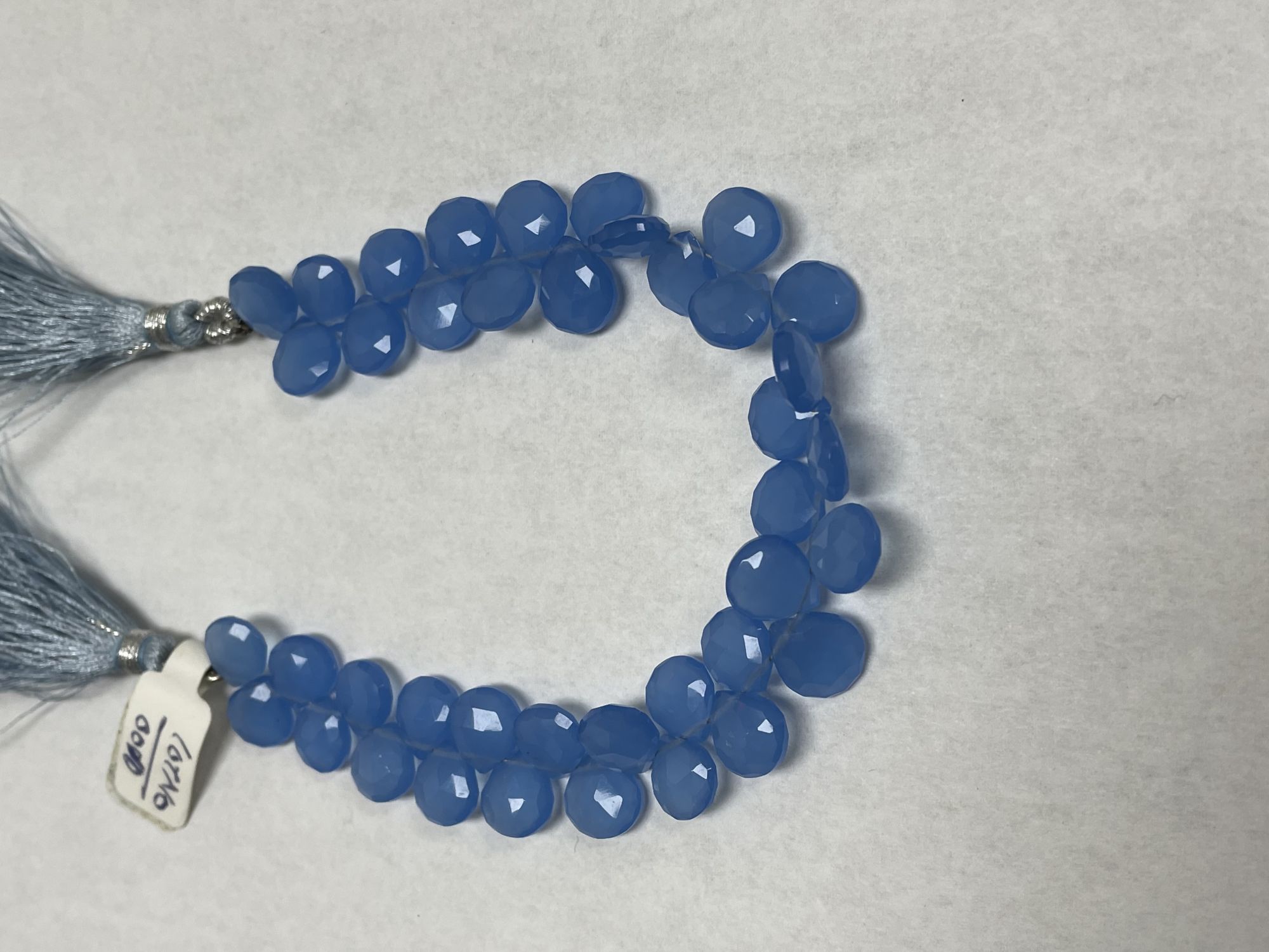 Blue Chalcedony Heart Faceted
