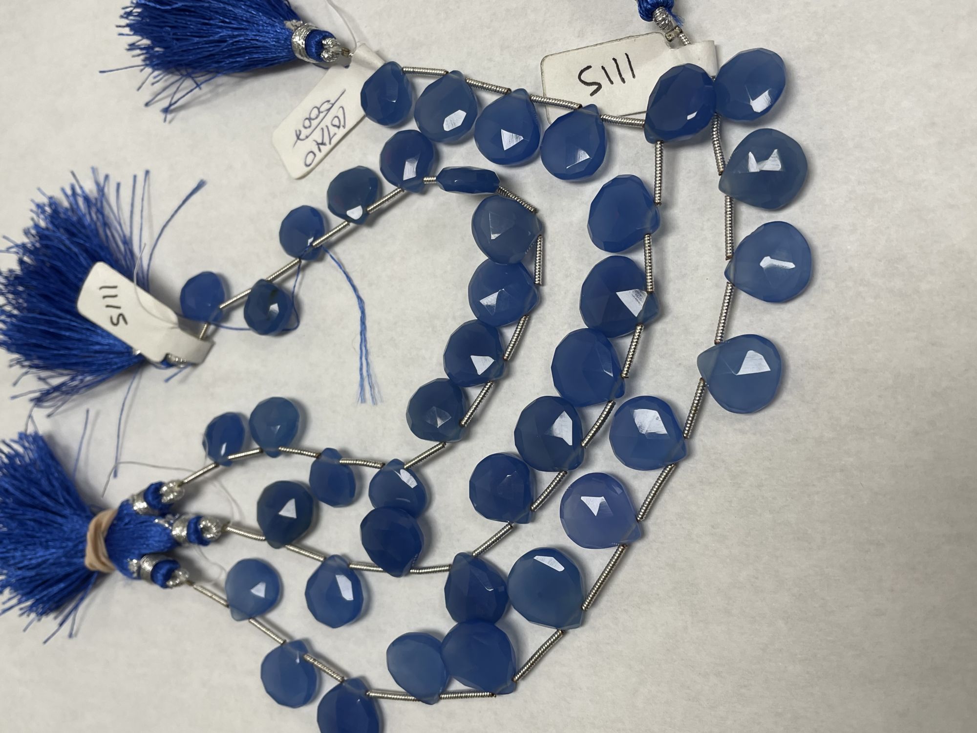Blue Chalcedony Heart Faceted