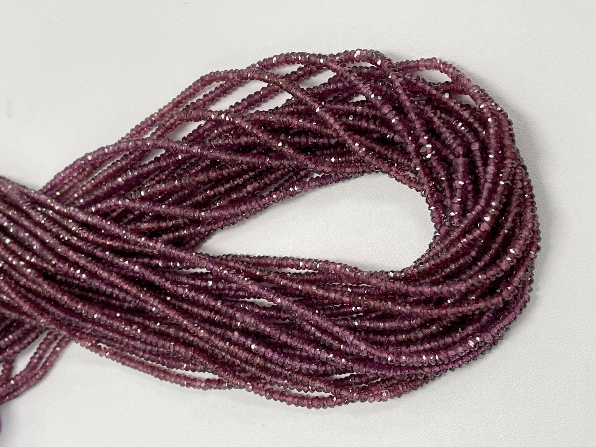 Purple Garnet Rondelle Faceted