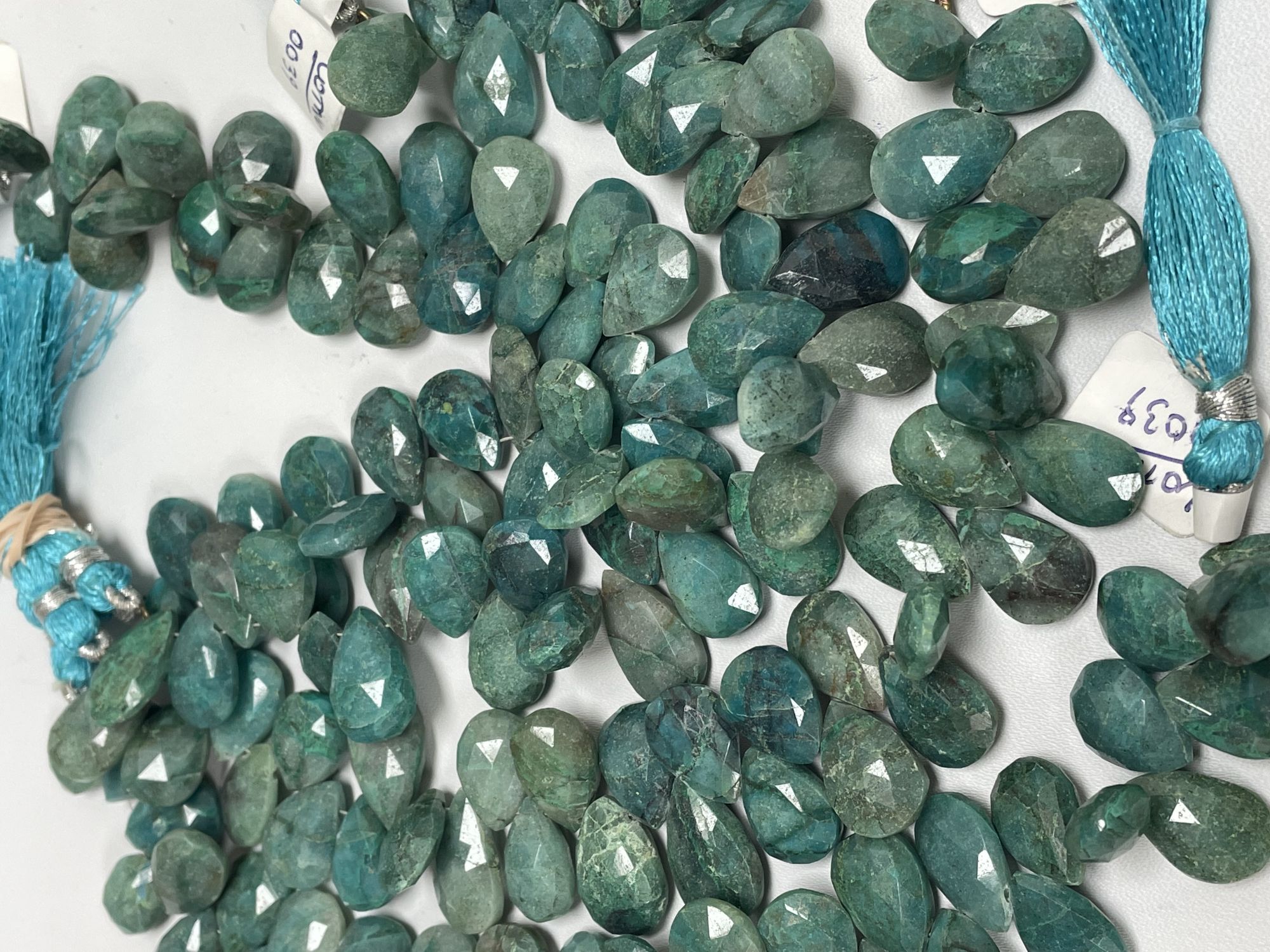 Chrysocolla Pears Faceted