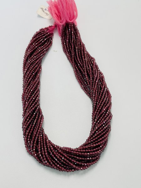 Garnet Rondelle Faceted