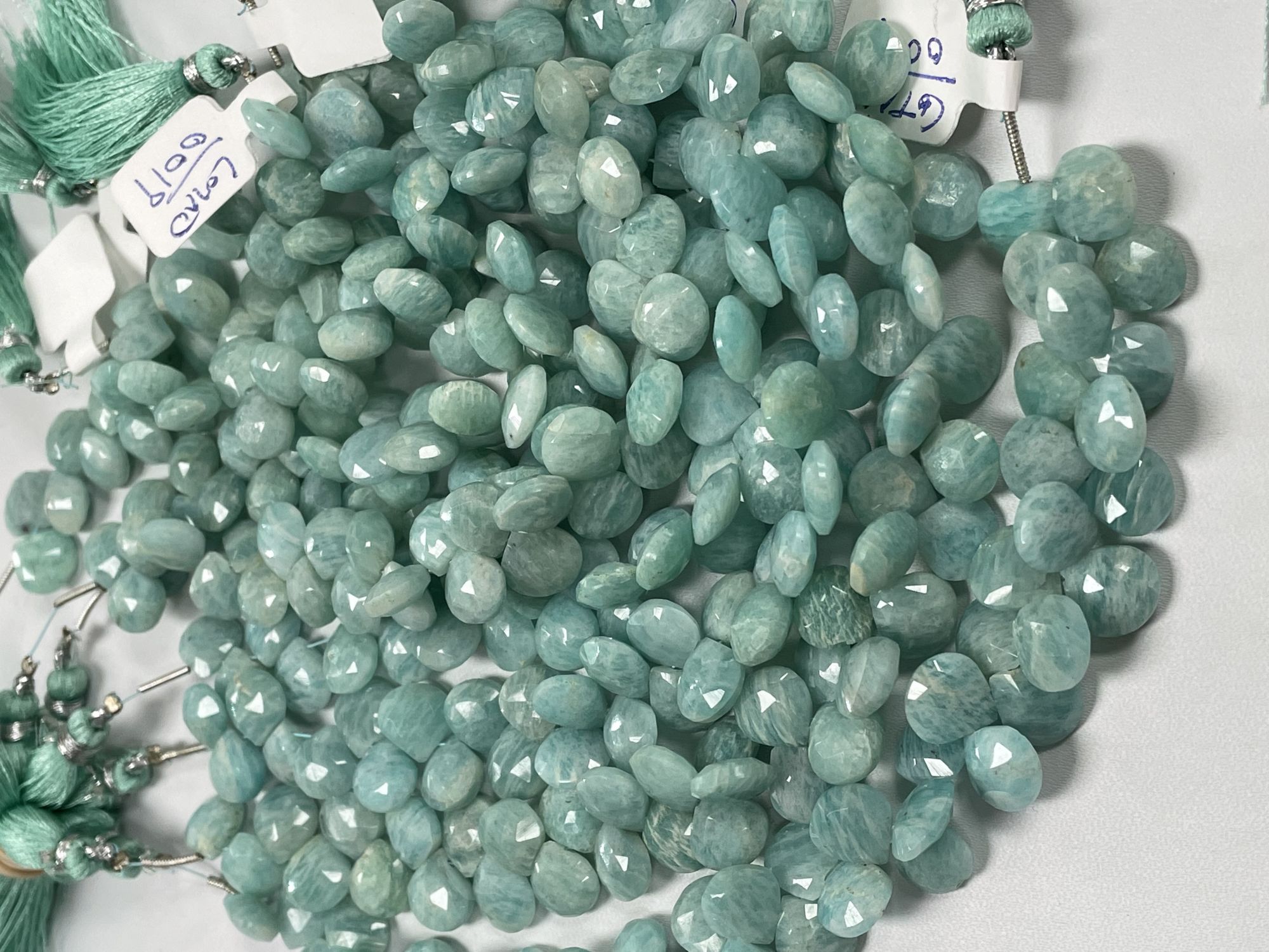 Amazonite Heart Faceted