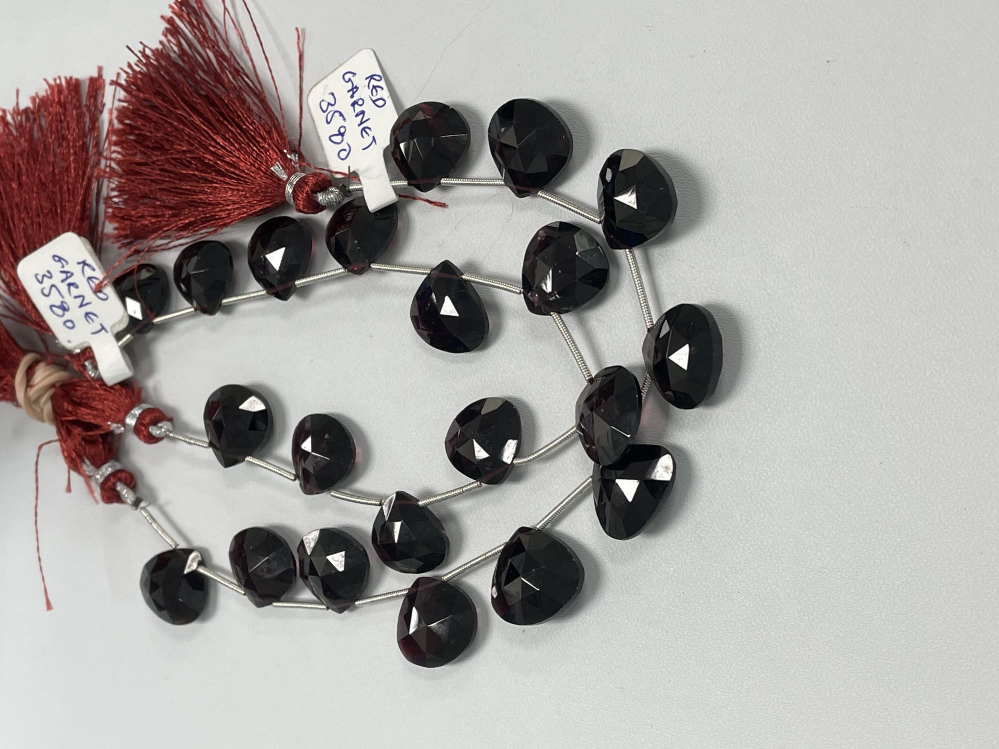 Red Garnet Heart Faceted