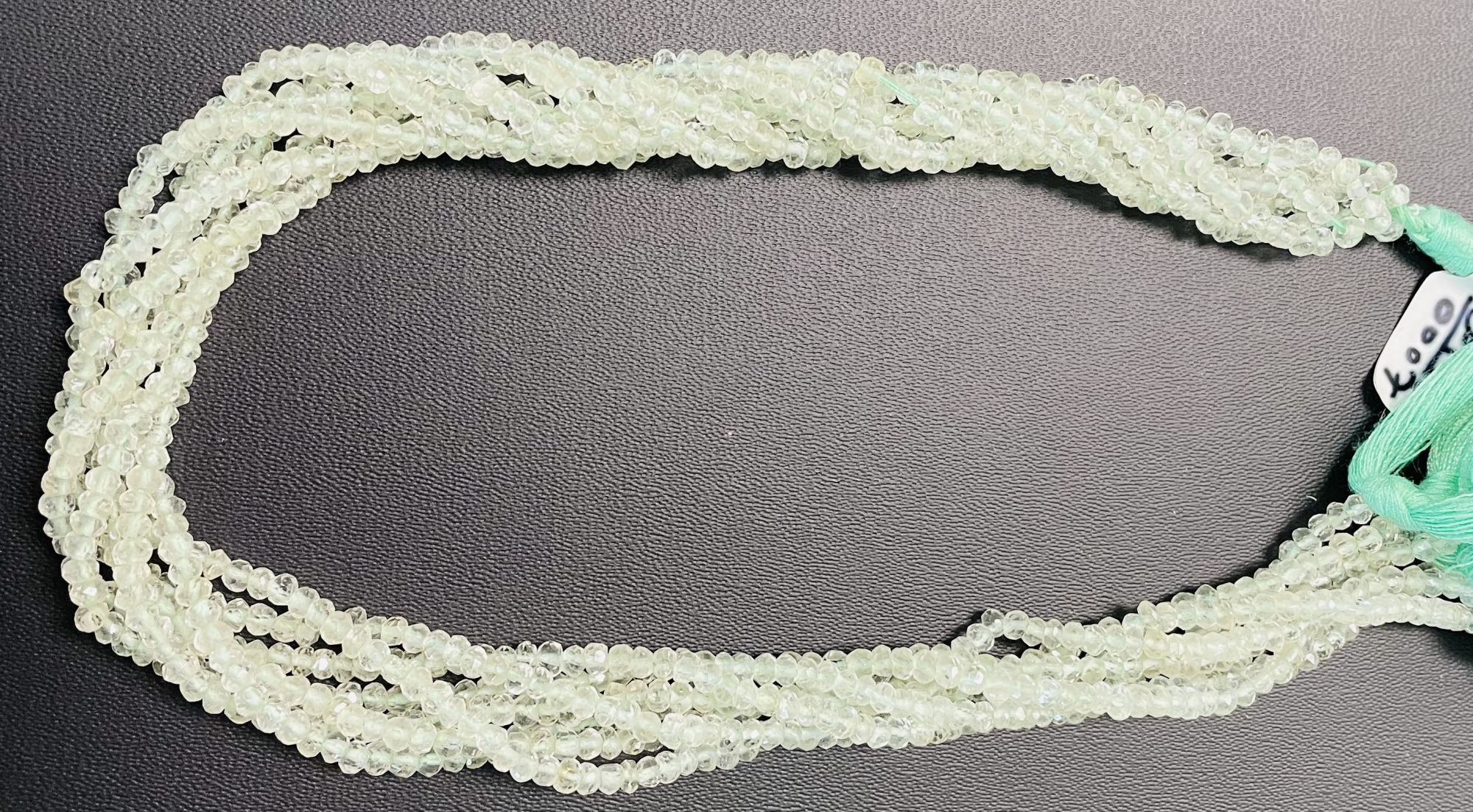 Green Amethyst Rondelle Faceted