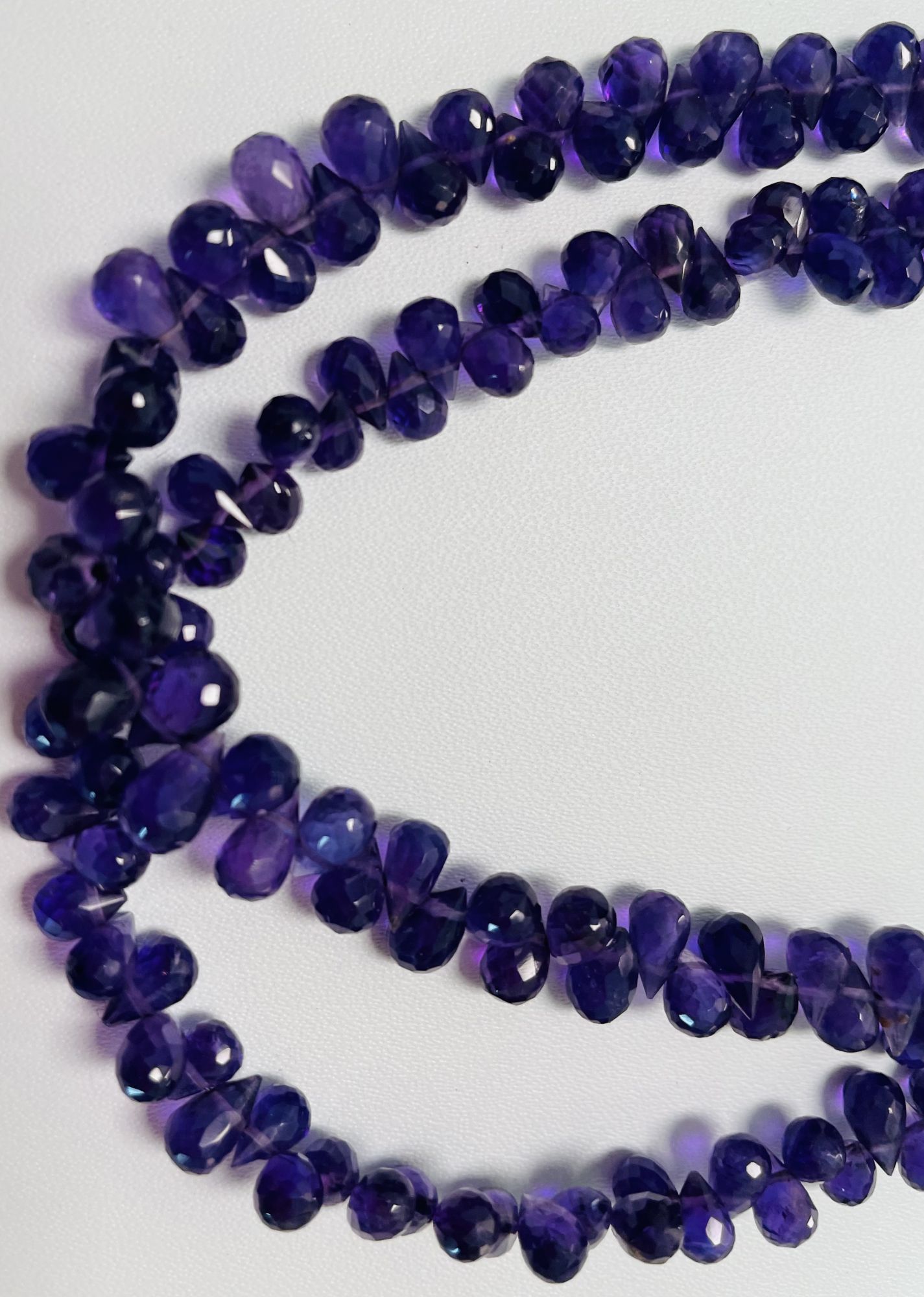 Purple Amethyst Drop Faceted