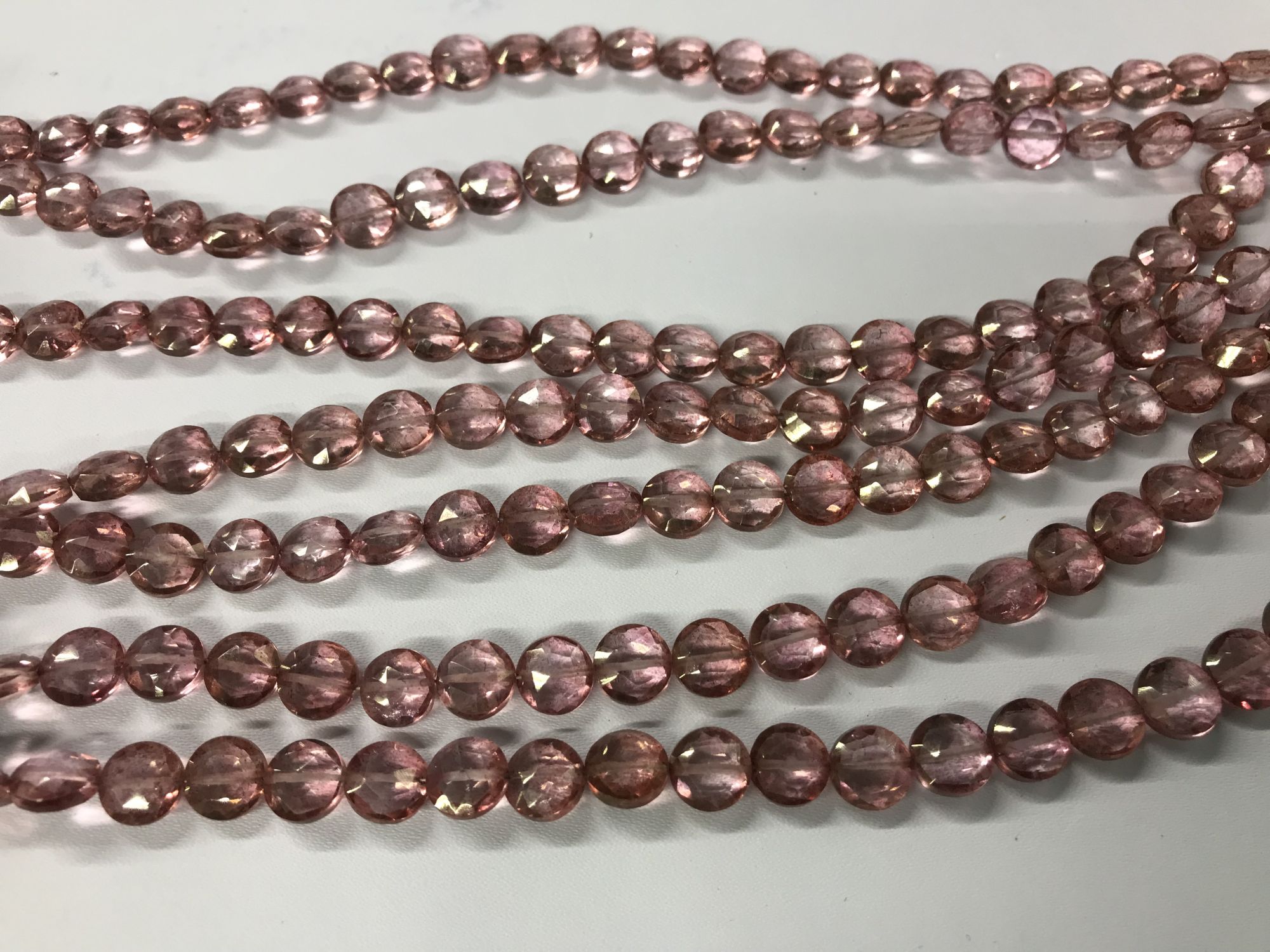 Hydro Quartz Coin Faceted