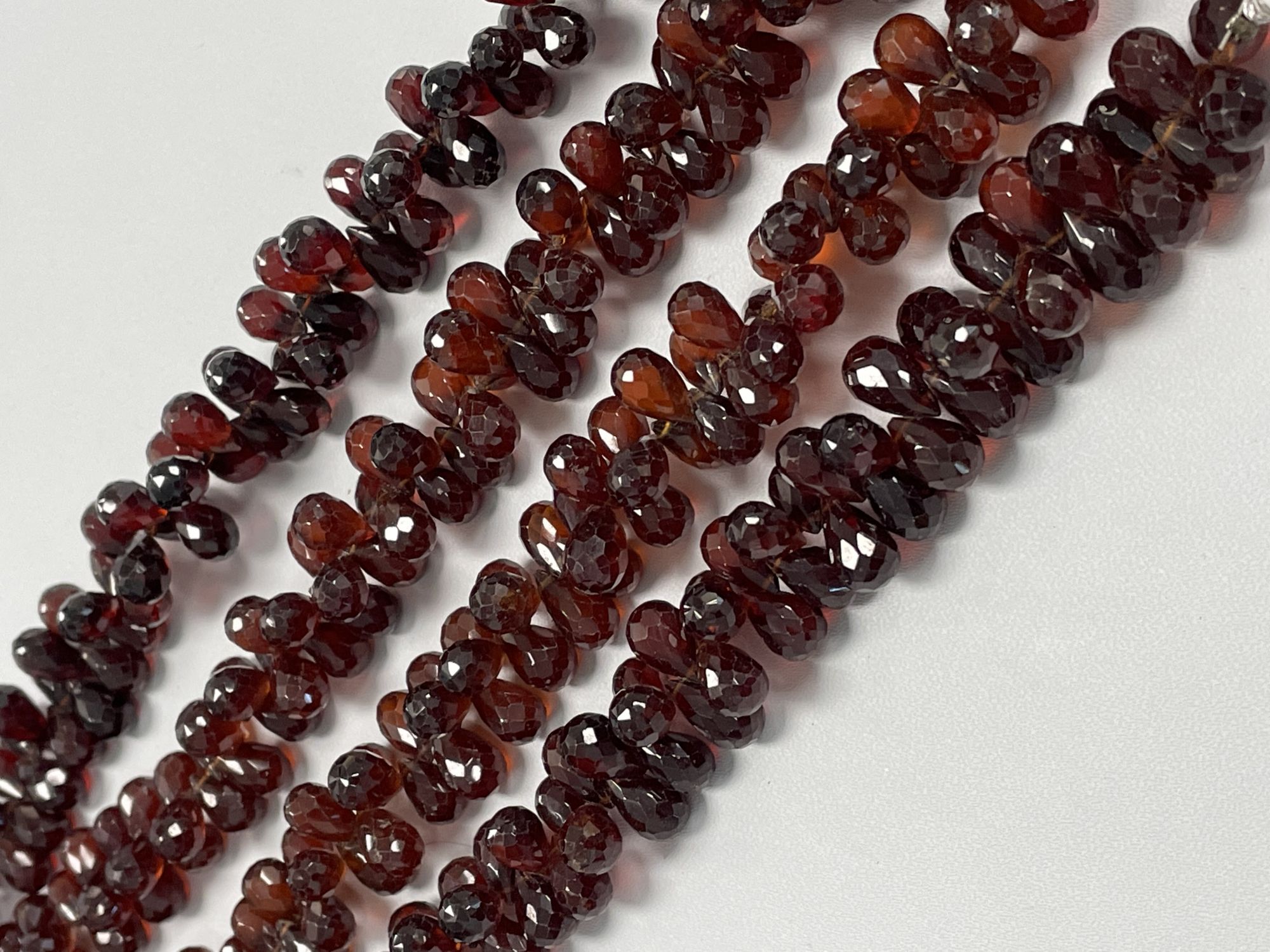 Hessonite Garnet Drop Faceted