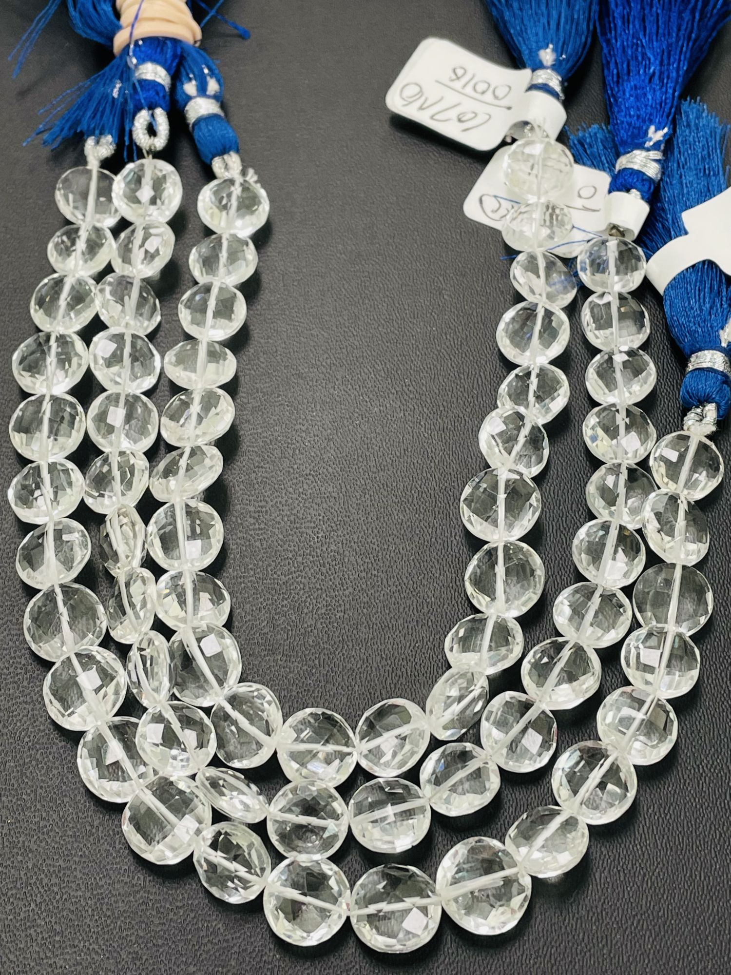 Crystal Quartz Coin Faceted