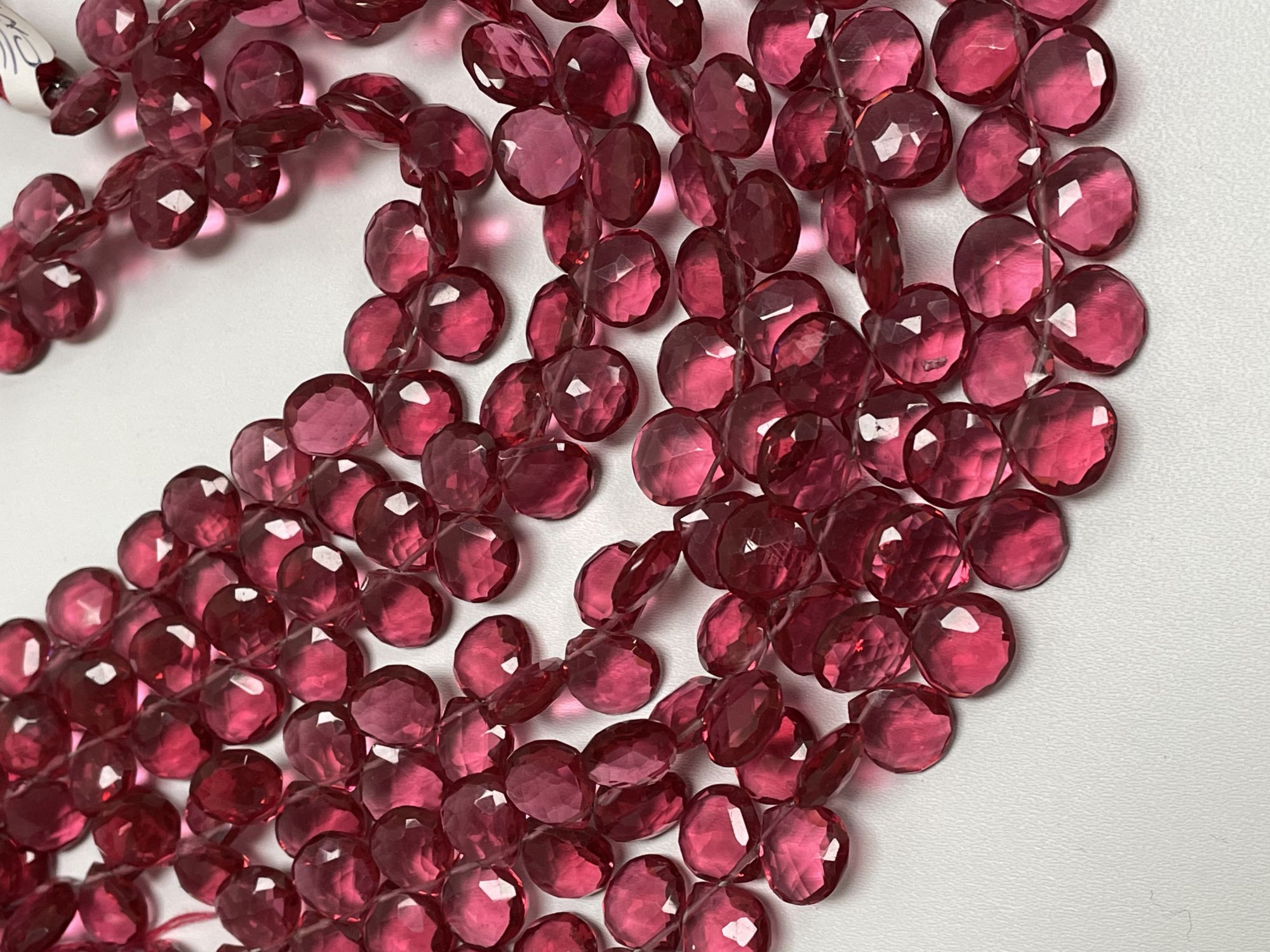 Rubilite Hydro Quartz Heart Faceted