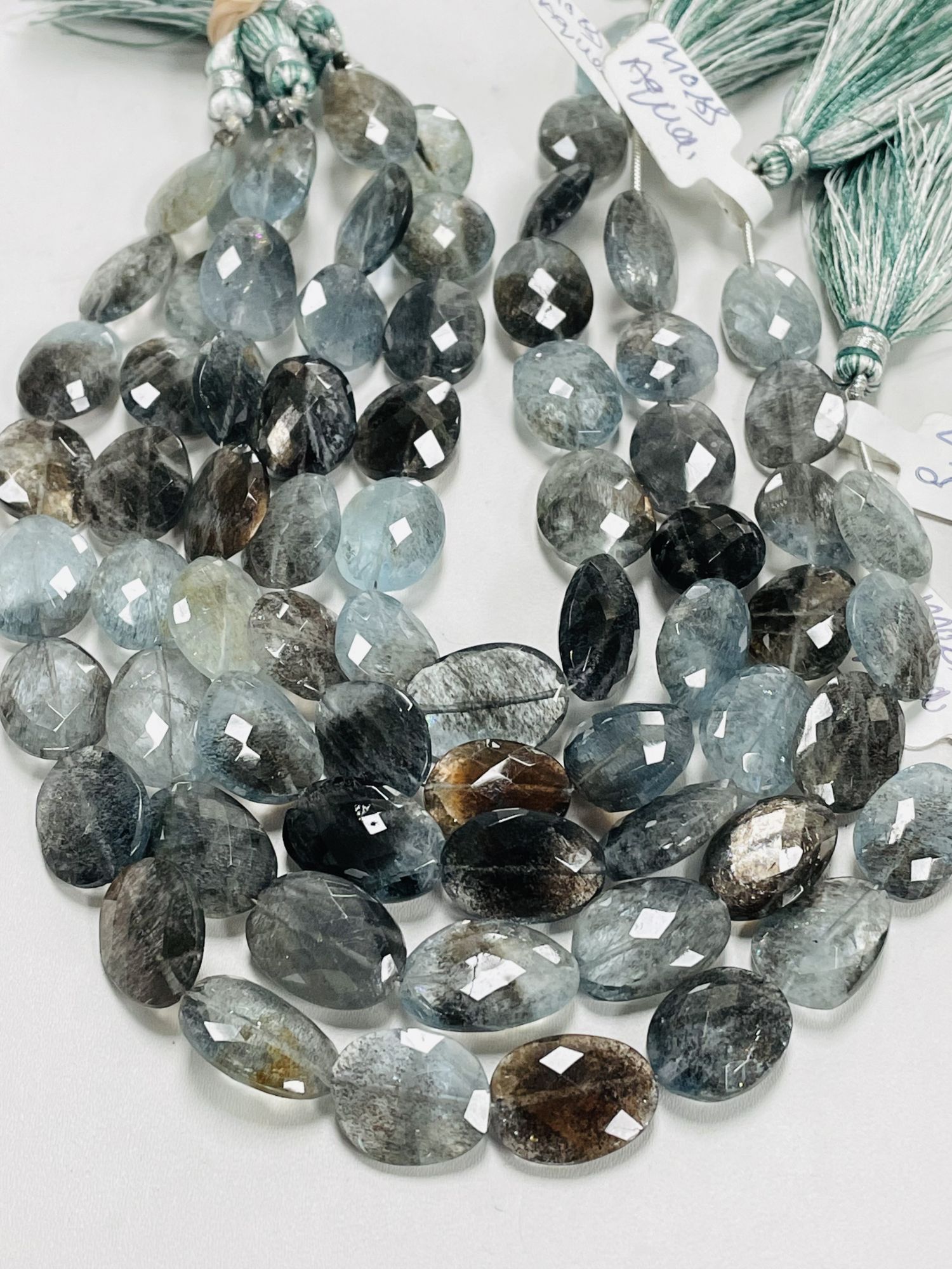 Copper Aquamarine Flat Nugget Faceted