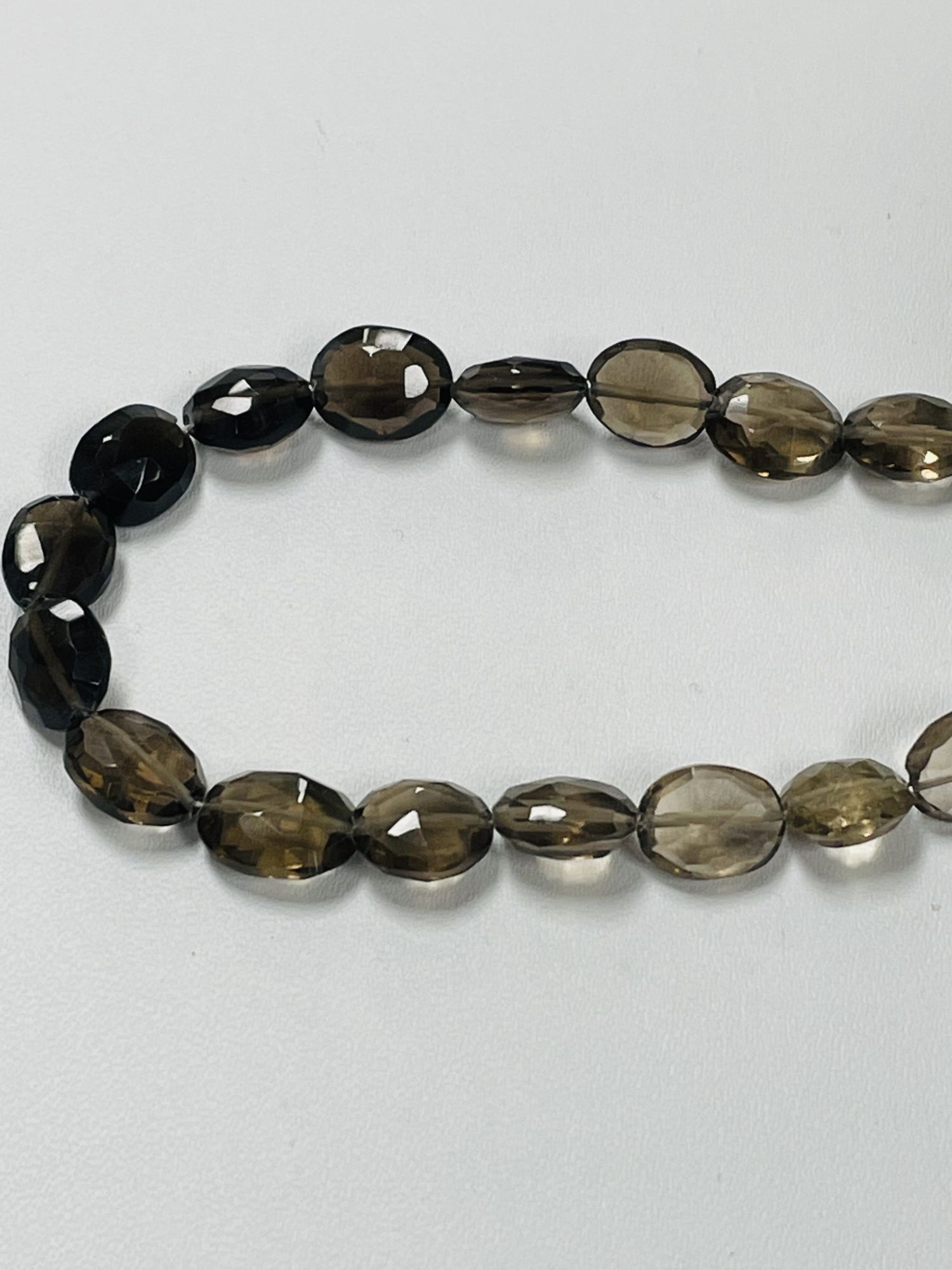 Shaded Smoky Quartz Oval Faceted