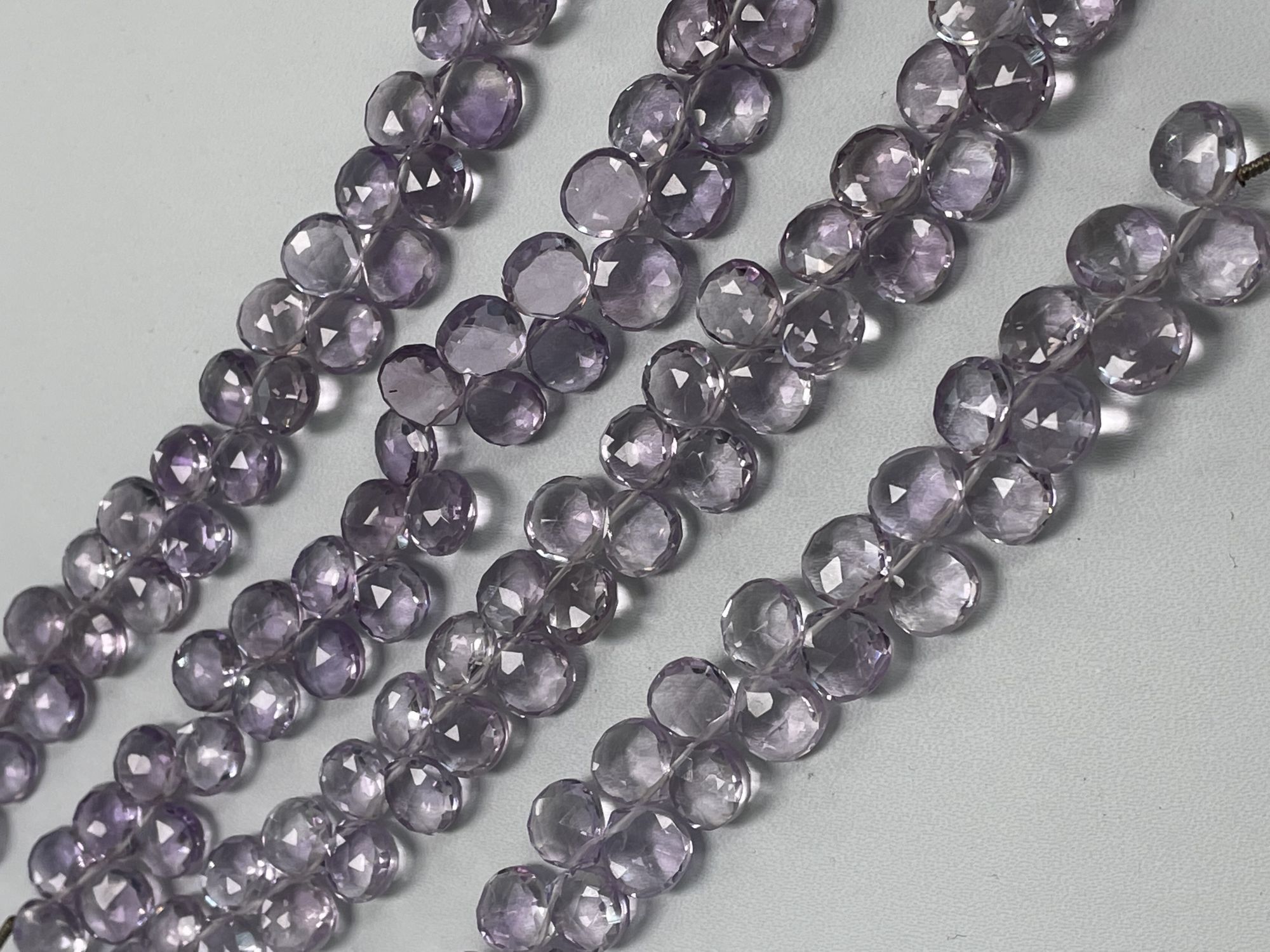 Pink Amethyst Heart Faceted