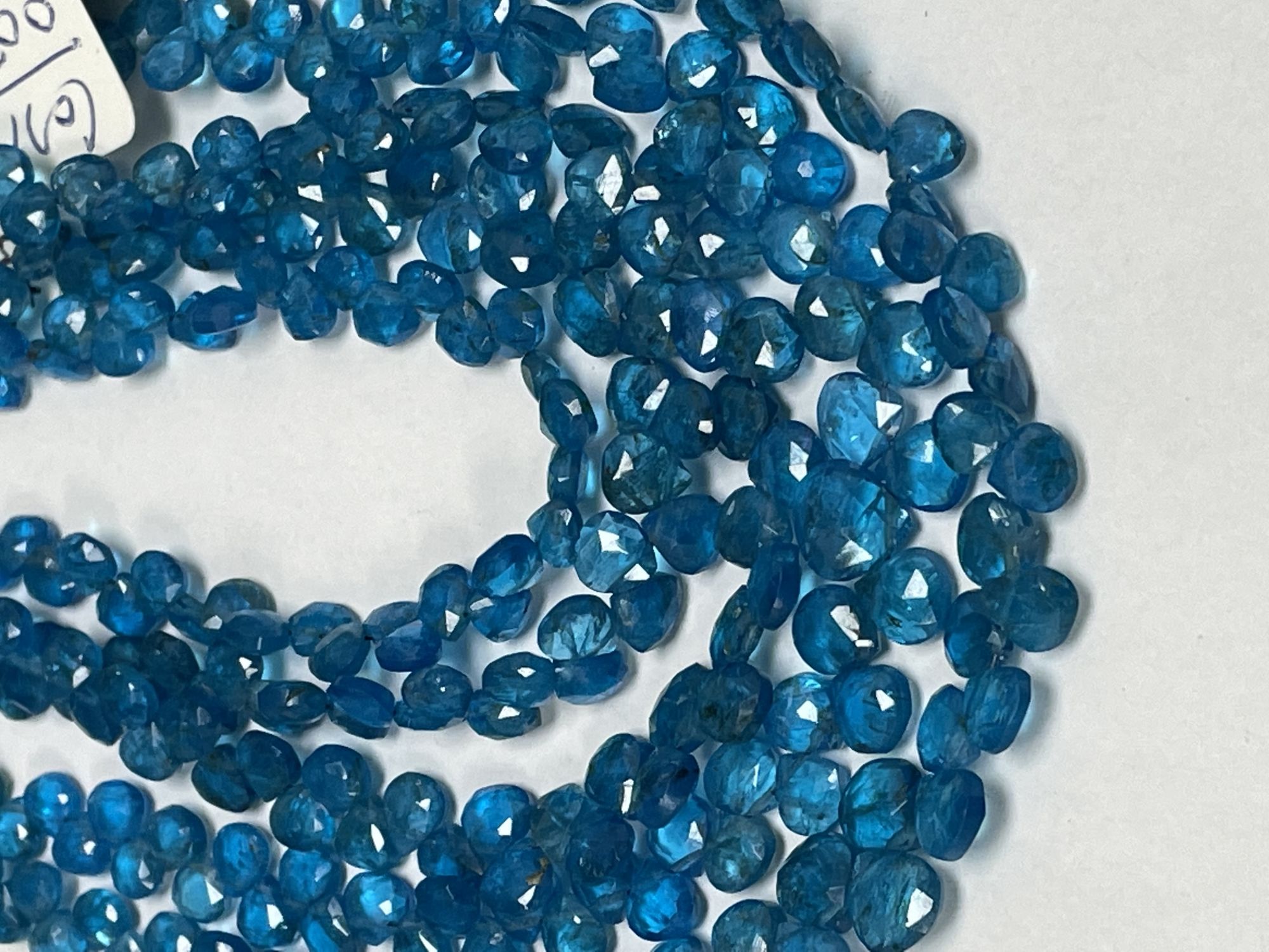 Blue Apatite Heart Faceted