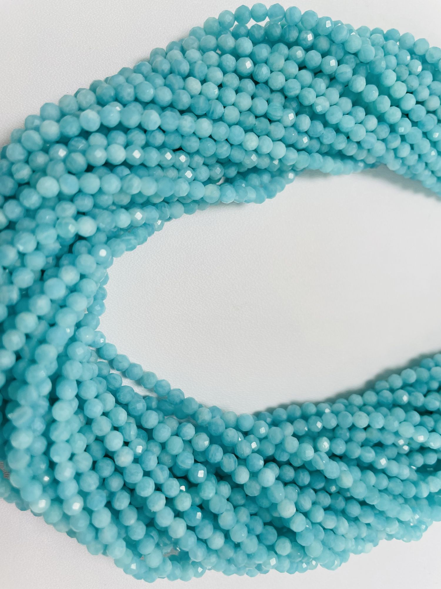 Amazonite Rondelle Faceted