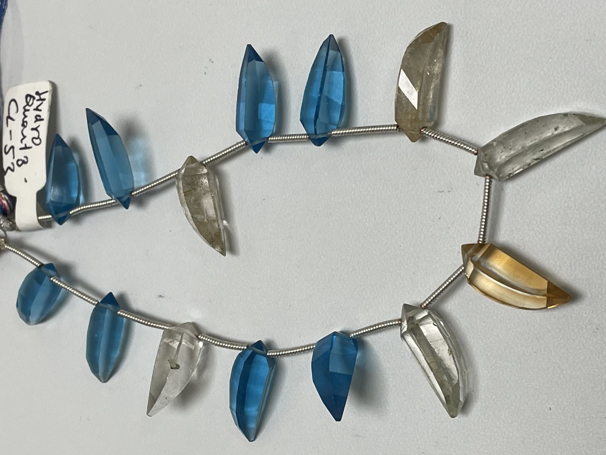 Multi Hydro Quartz Okra Faceted