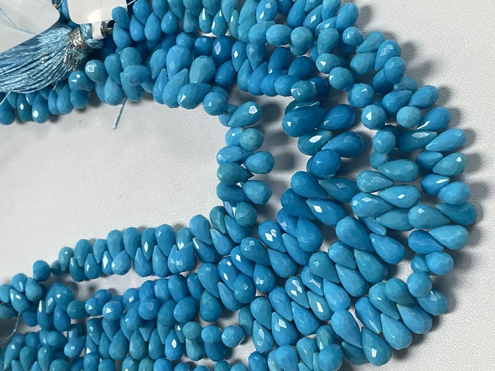 Turquoise Drop Faceted