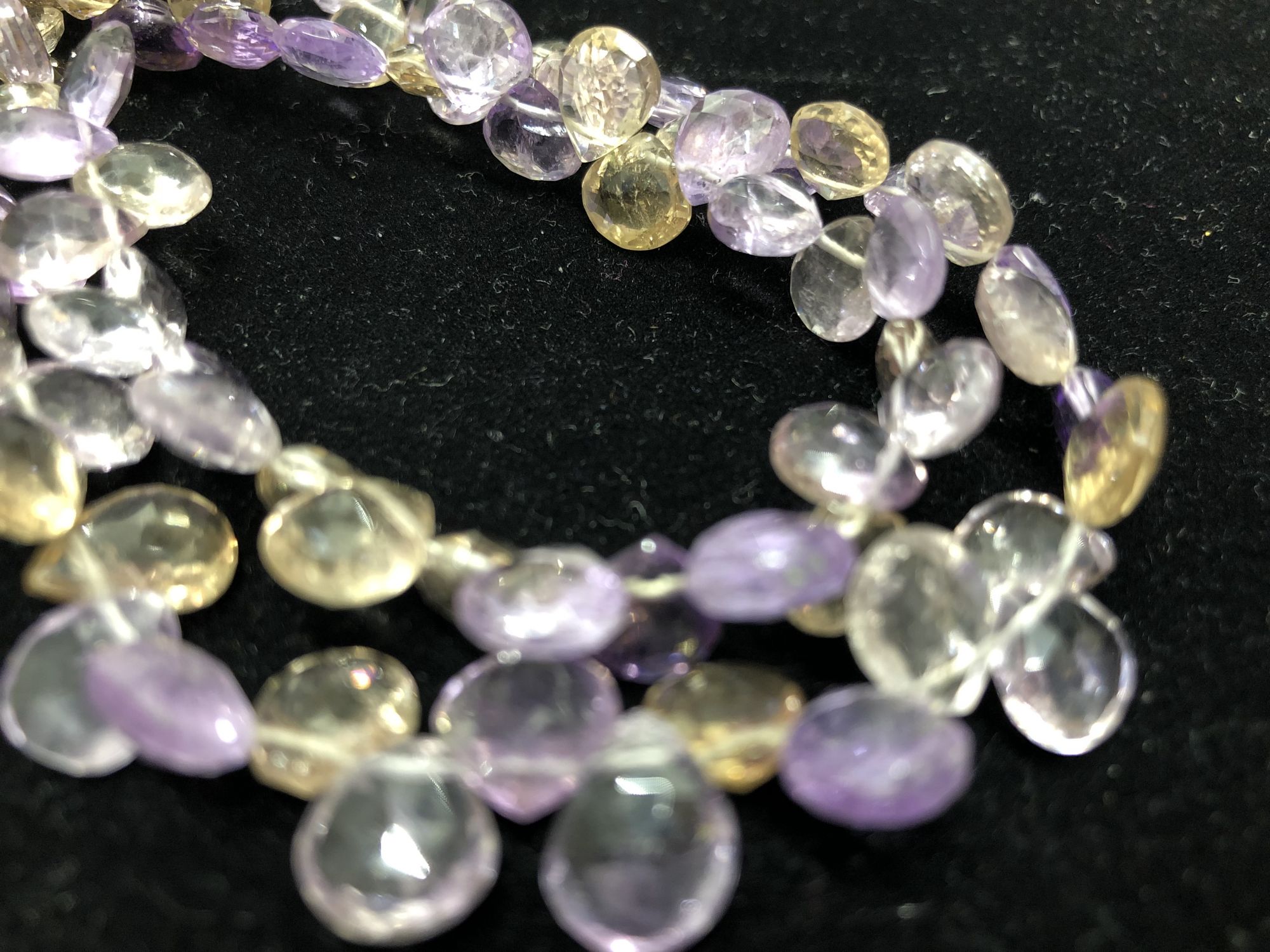 Ametrine Hearts Faceted