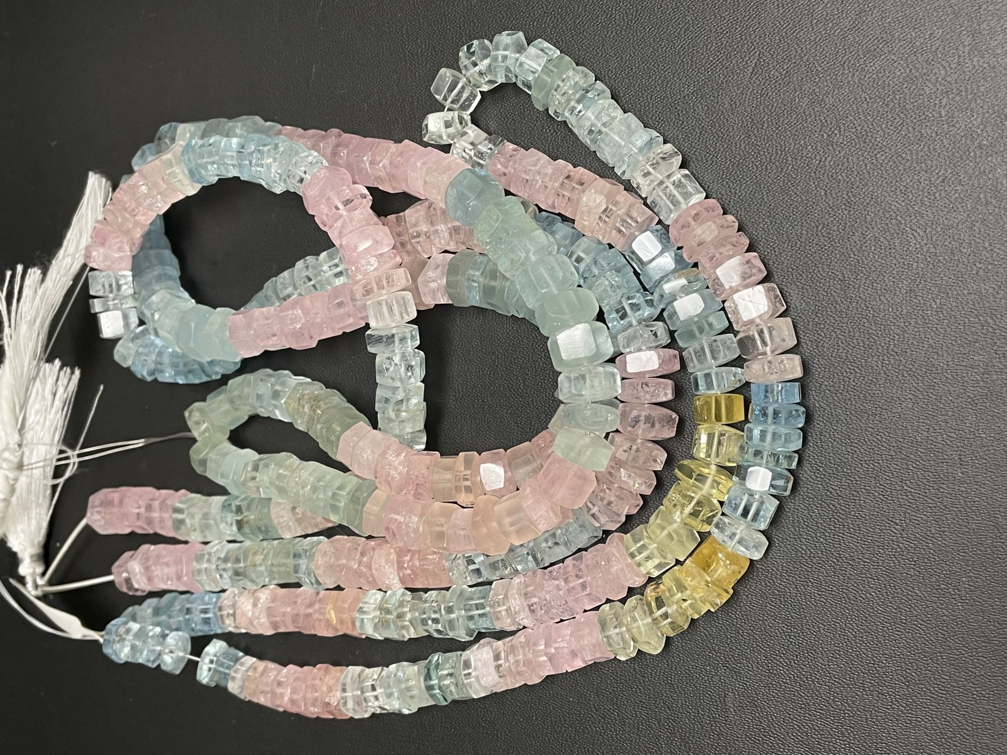 Multi Aquamarine Bolt Faceted