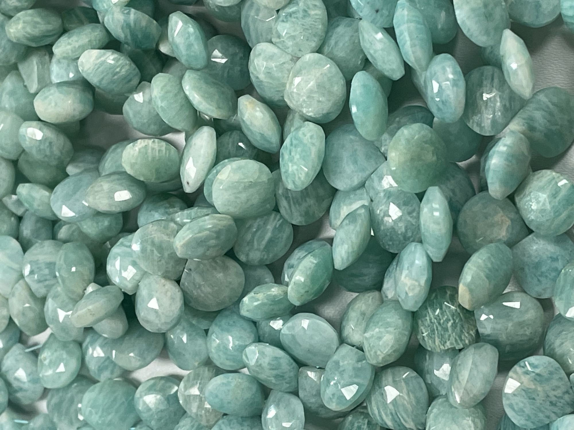 Amazonite Heart Faceted