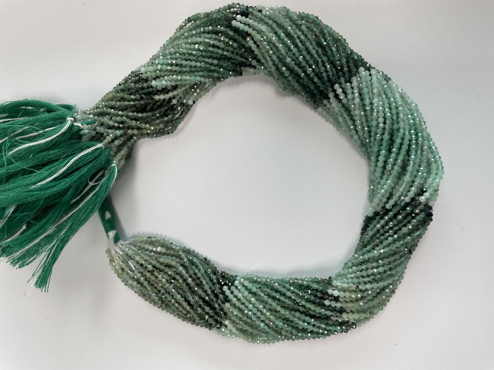 Shaded Emerald Rondelle Facted