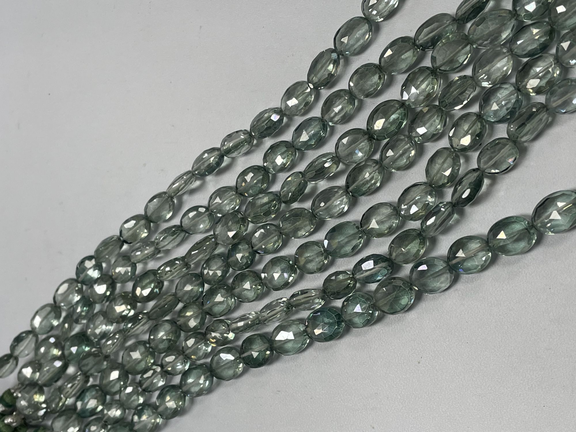Green Mystic Quartz Oval Faceted