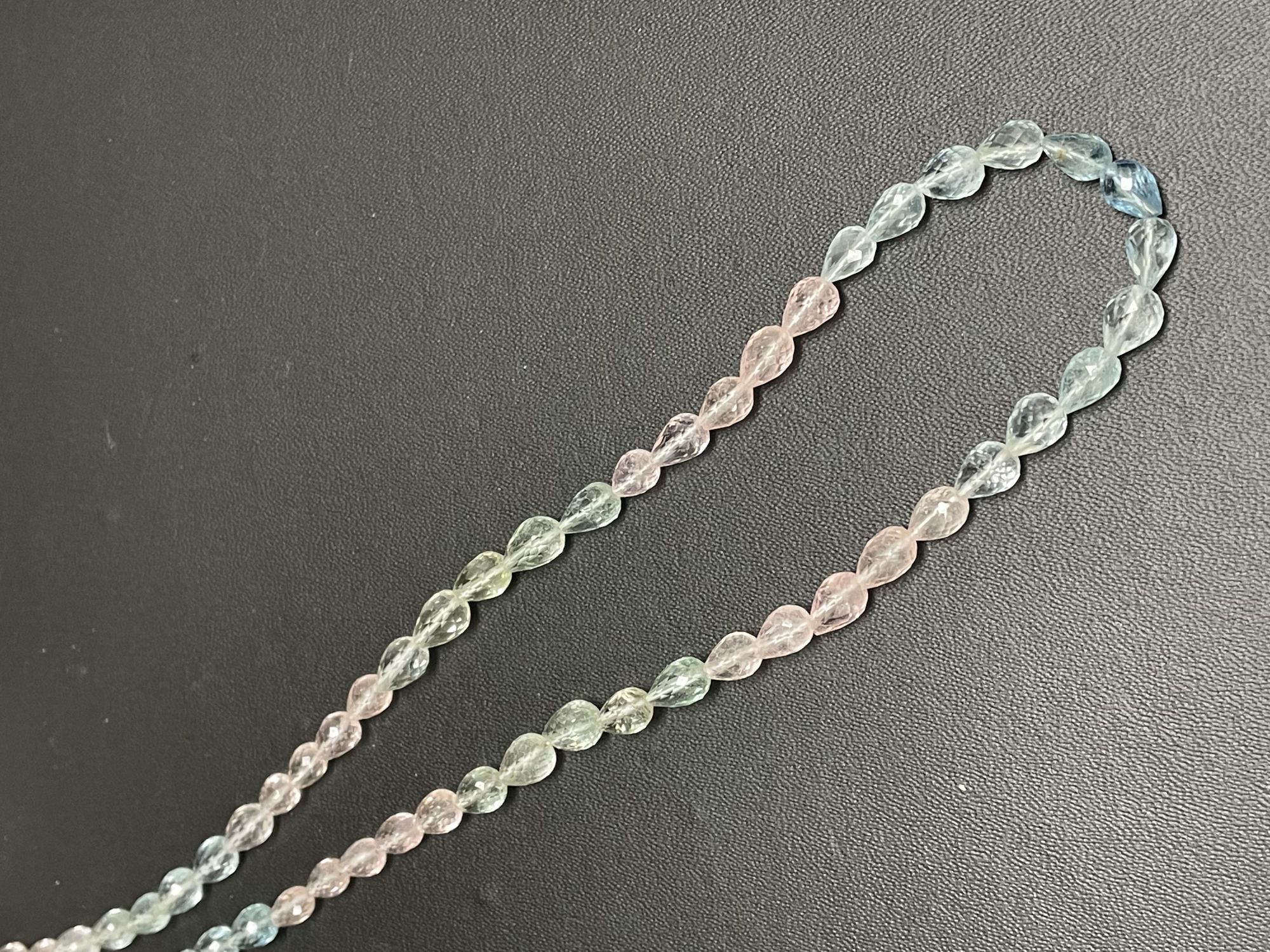 Multi Aquamarine Straight Drill Drop Faceted