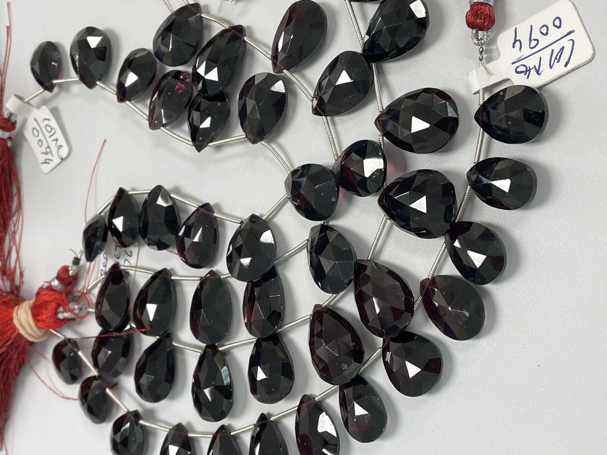 Red Garnet Pear Faceted