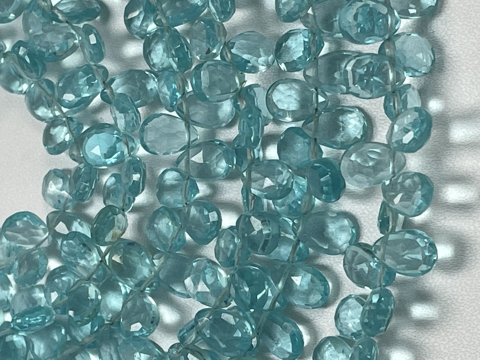 Sky Blue Hydro Quartz Pear Faceted