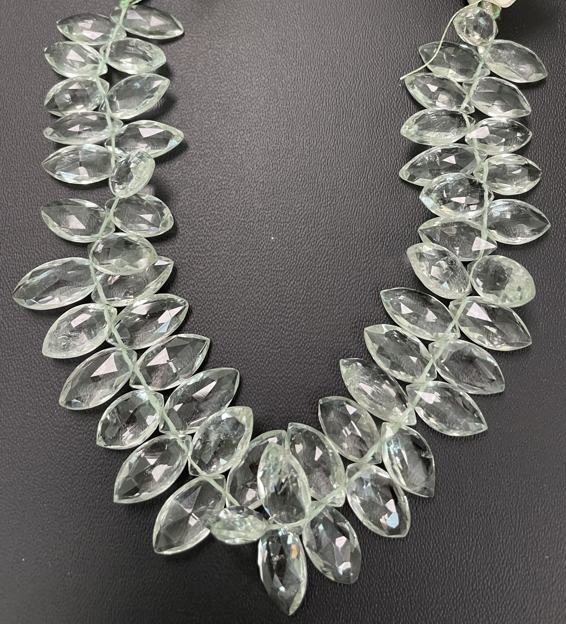 Green Amethyst Marquise Faceted