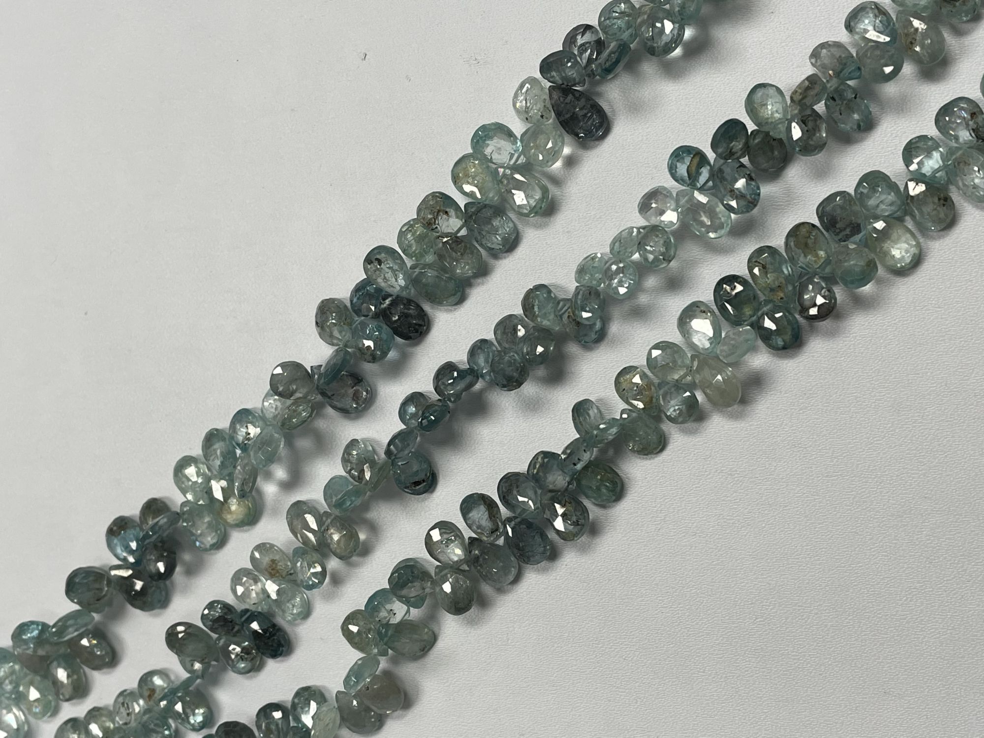 Shaded Blue Zircon Pear Faceted