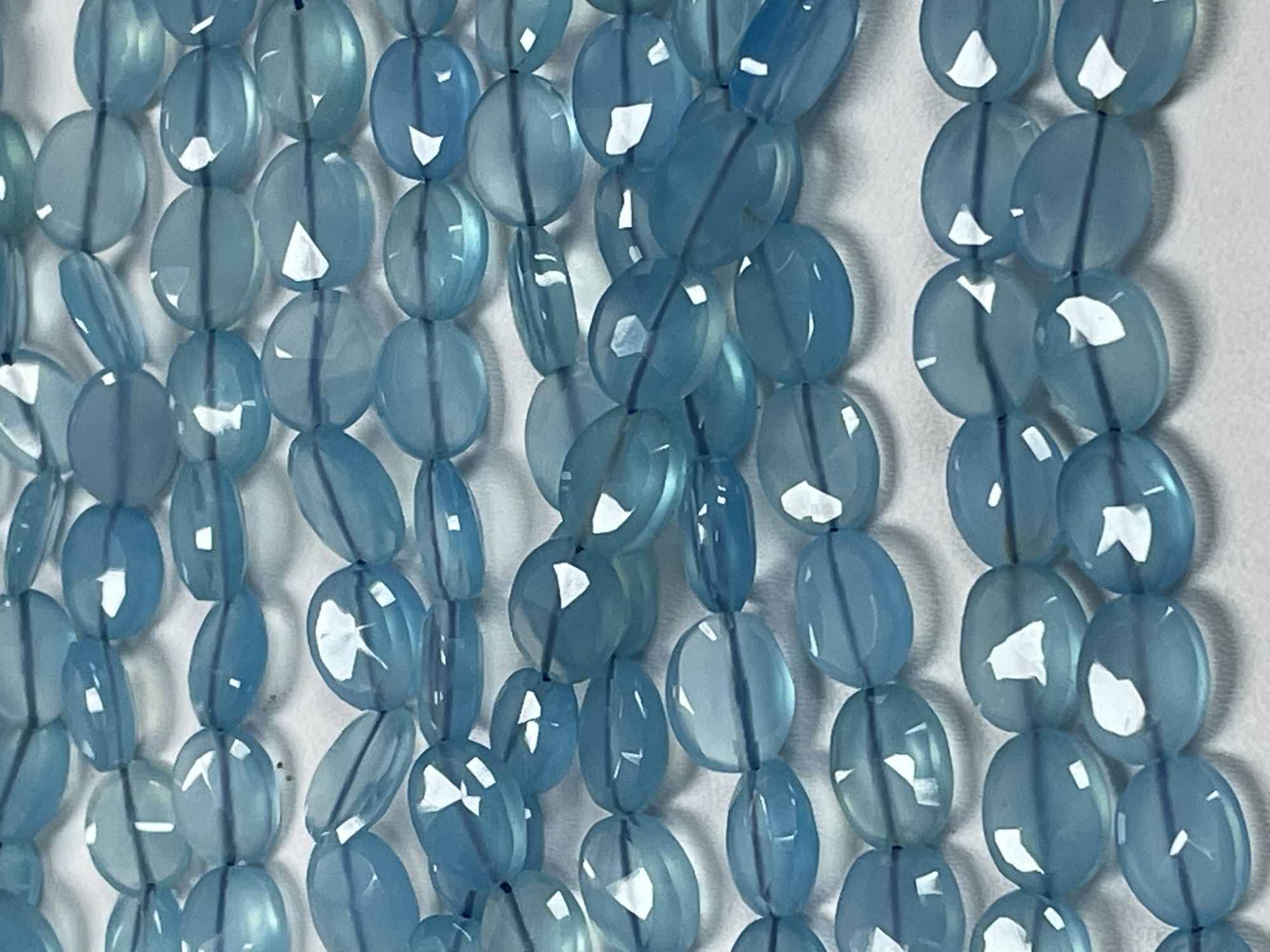 Blue Chalcedony Oval Faceted