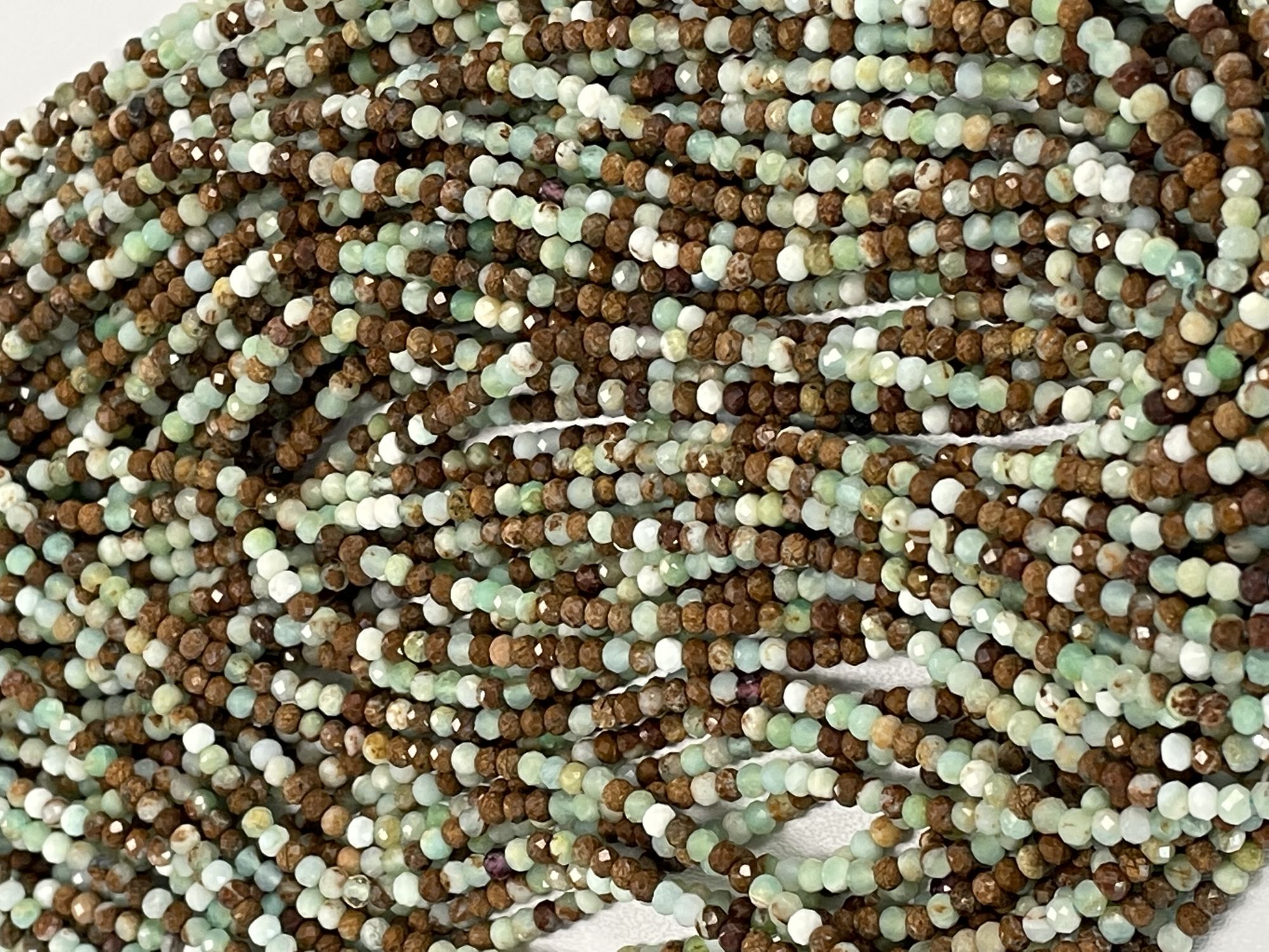 Opal Rondelle Faceted