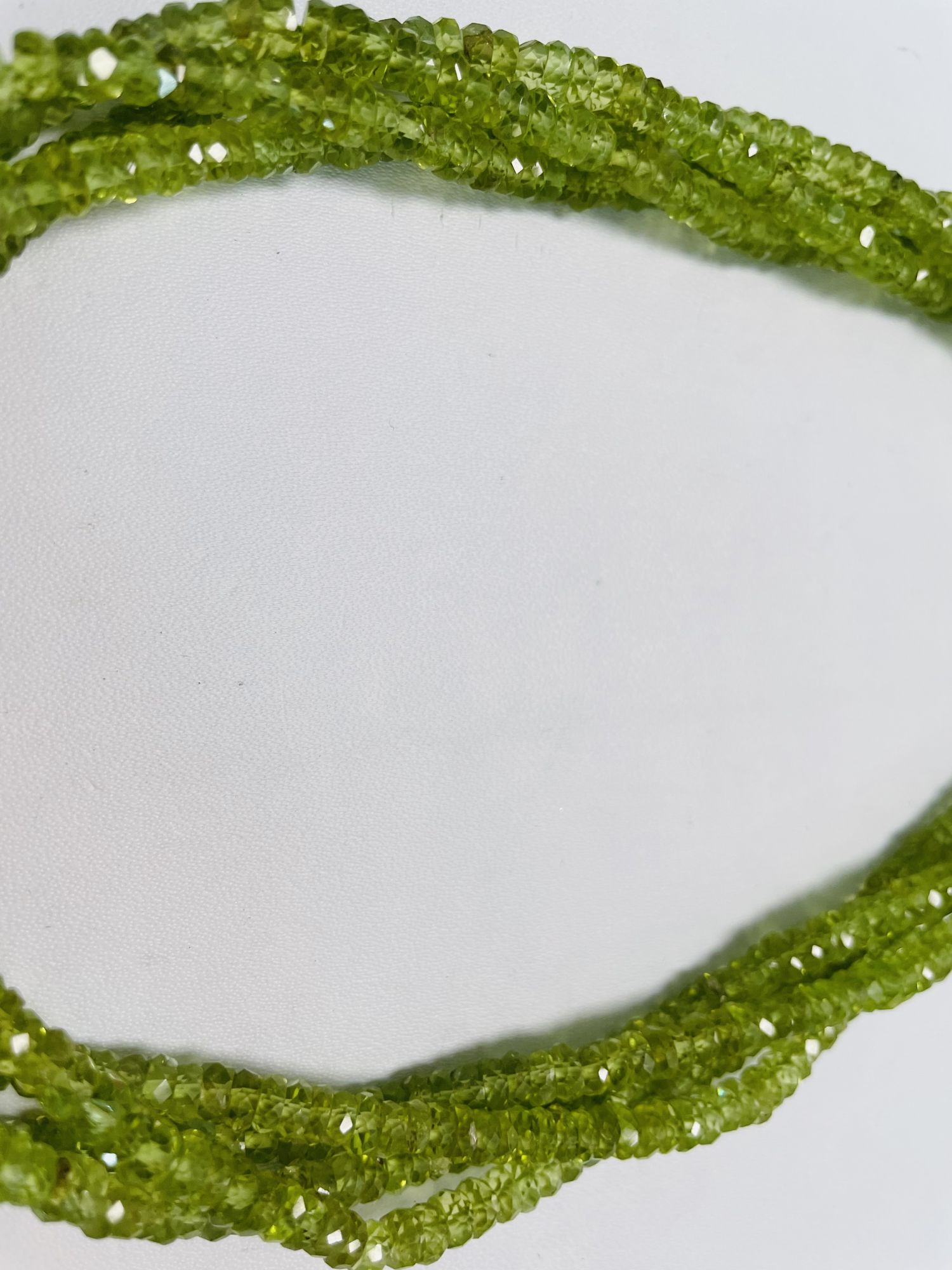 Peridot Rondelle Faceted