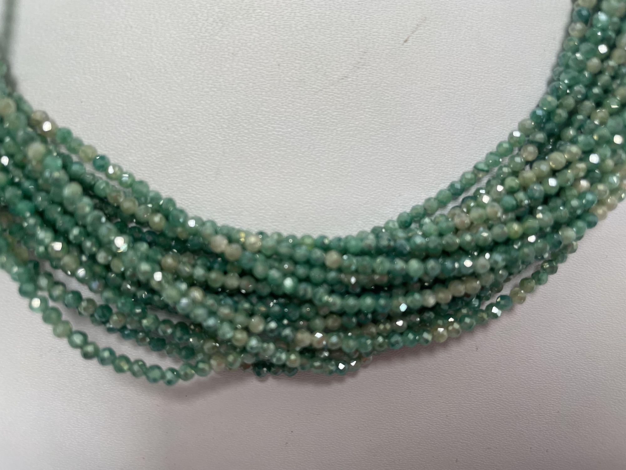 Shaded Coated Moonstone Rondelle Faceted