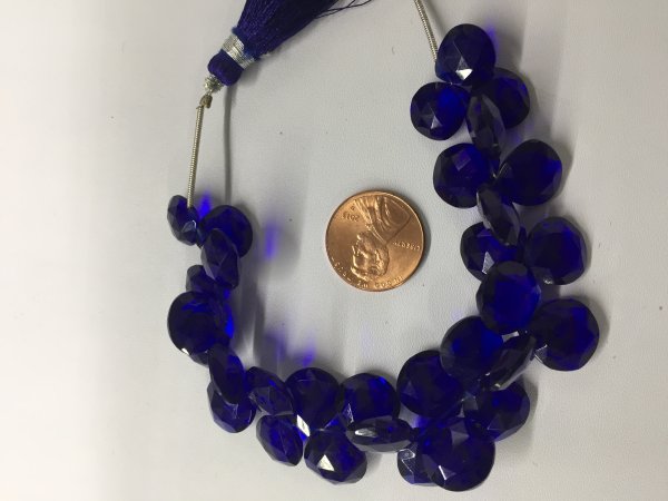 Dark blue Hydro Quartz Faceted